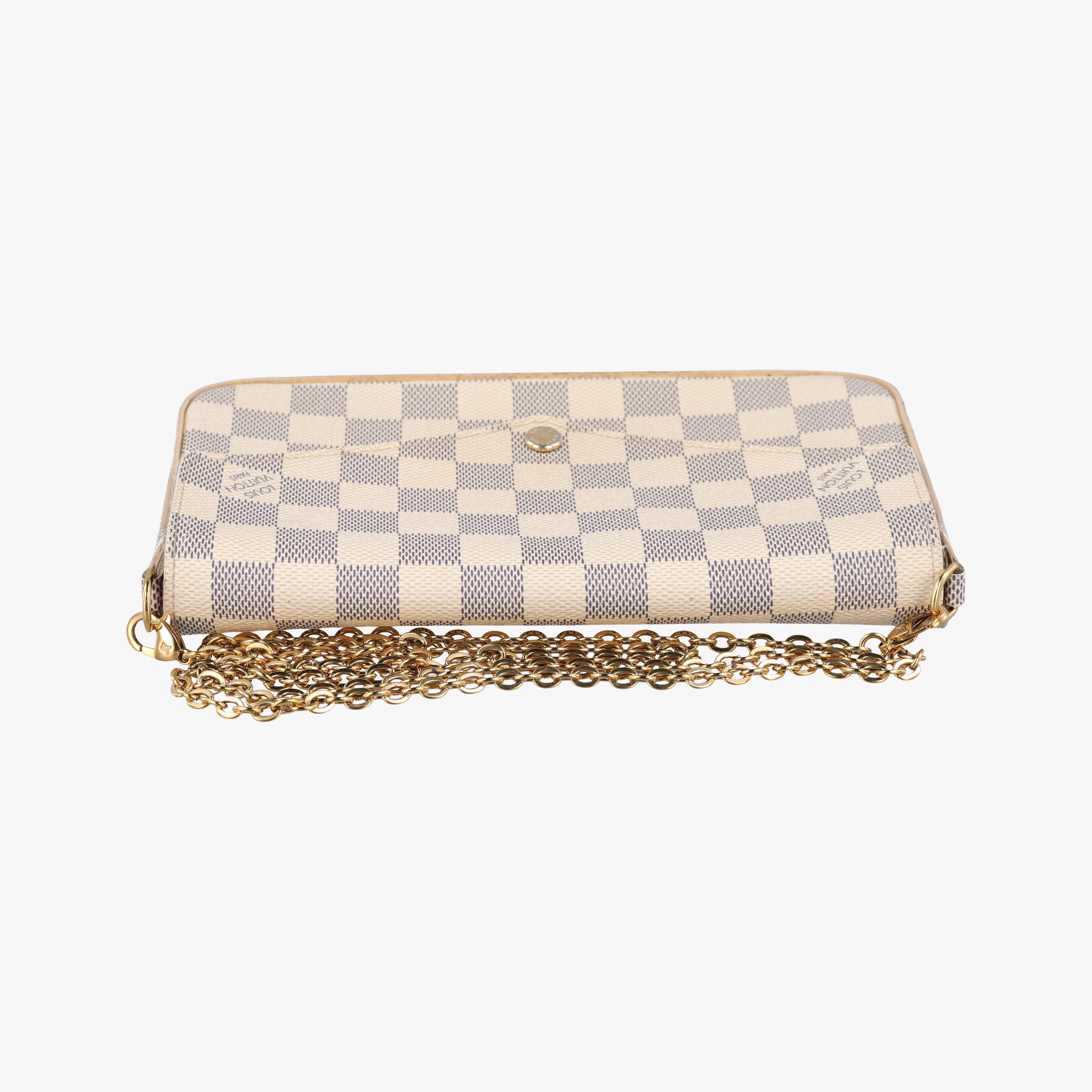 Pre-owned Louis Vuitton Pochette Felicie Azur Damier Canvas N63106 shoulderbag | stylenewstar