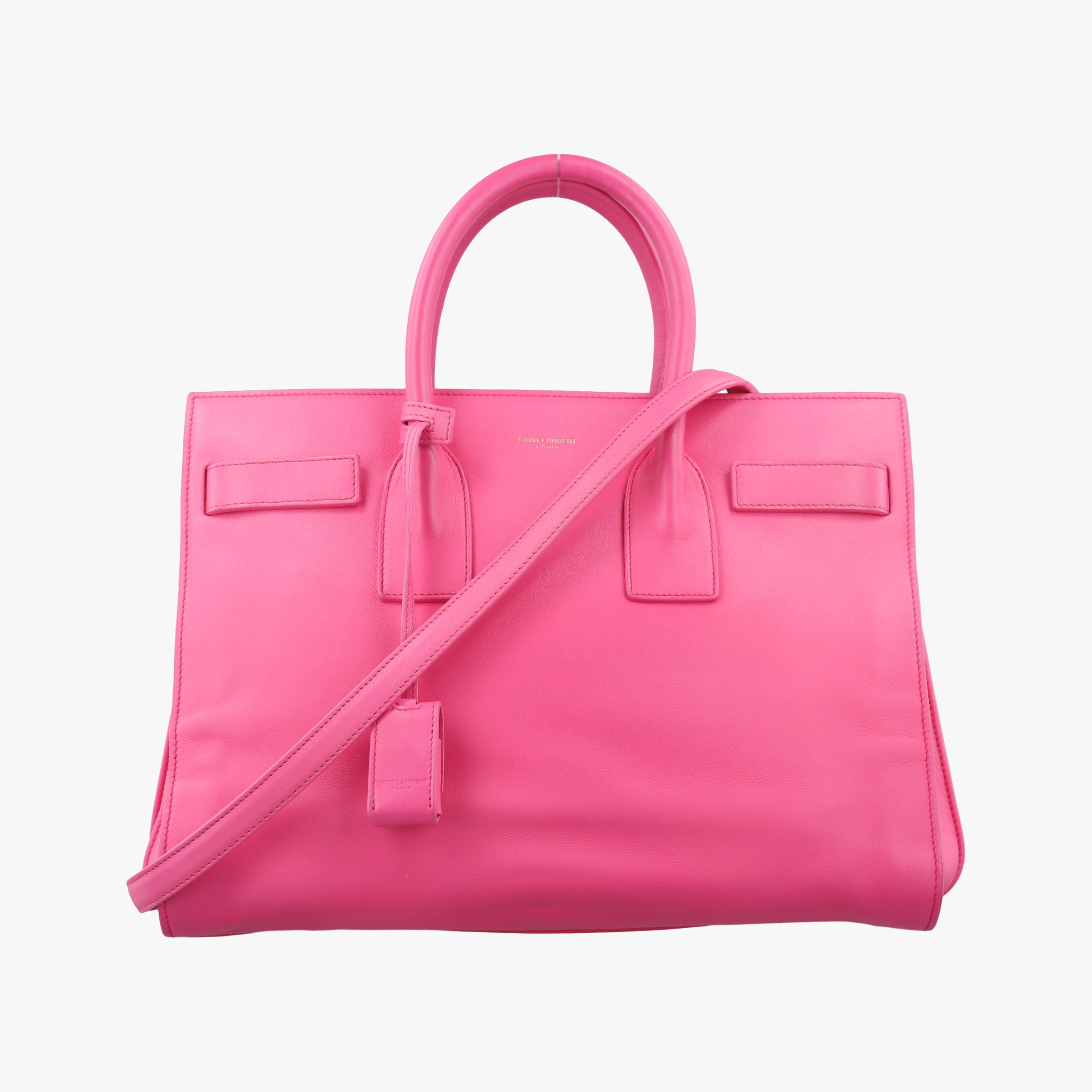 Pre-owned Yves Saint Laurent SAC DE JOUR Rose Leather 324823 shoulderbag | stylenewstar