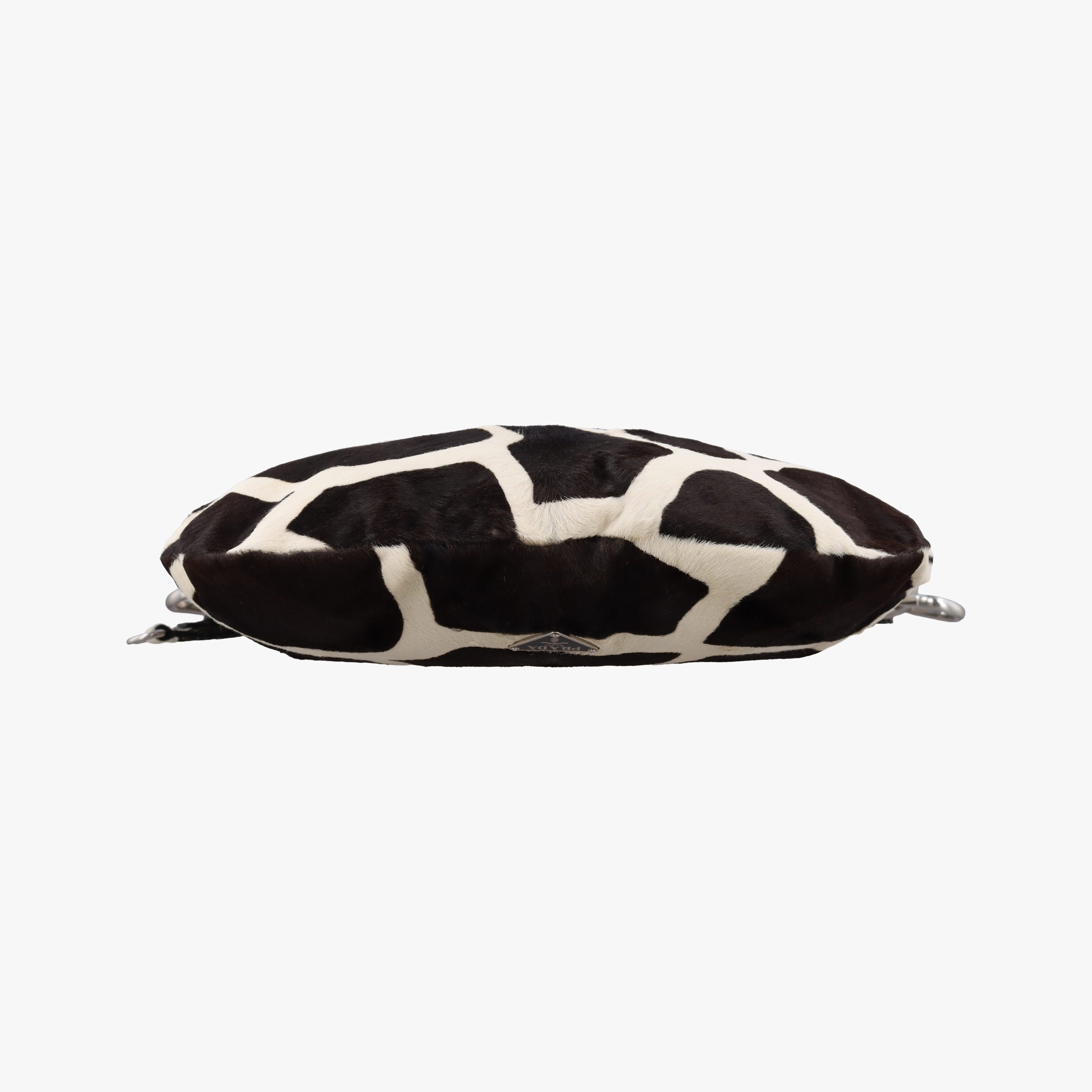 Secondhand Prada Cavallino Black×White Giraffe Printed Calf Hair×Leather  shoulderbag | stylenewstar