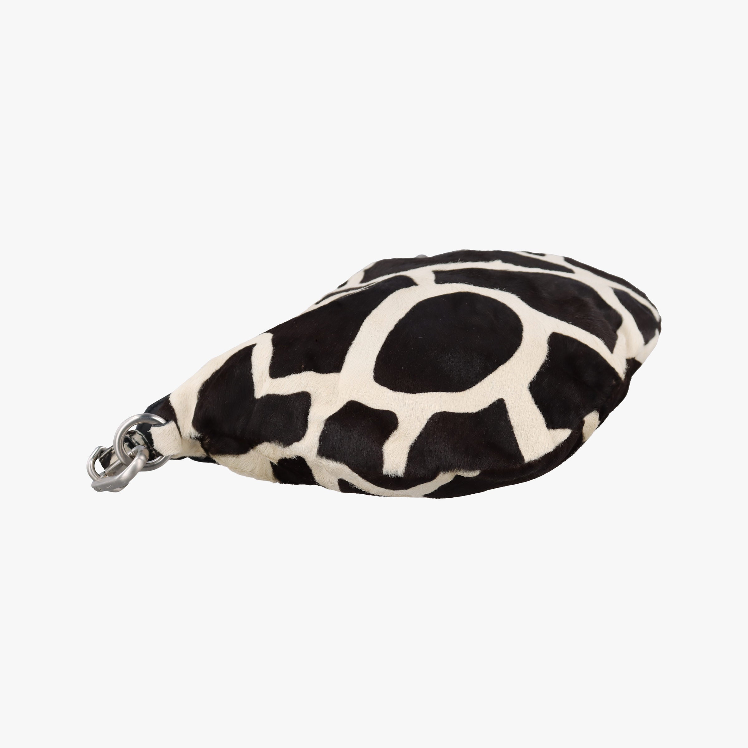 Secondhand Prada Cavallino Black×White Giraffe Printed Calf Hair×Leather  shoulderbag | stylenewstar