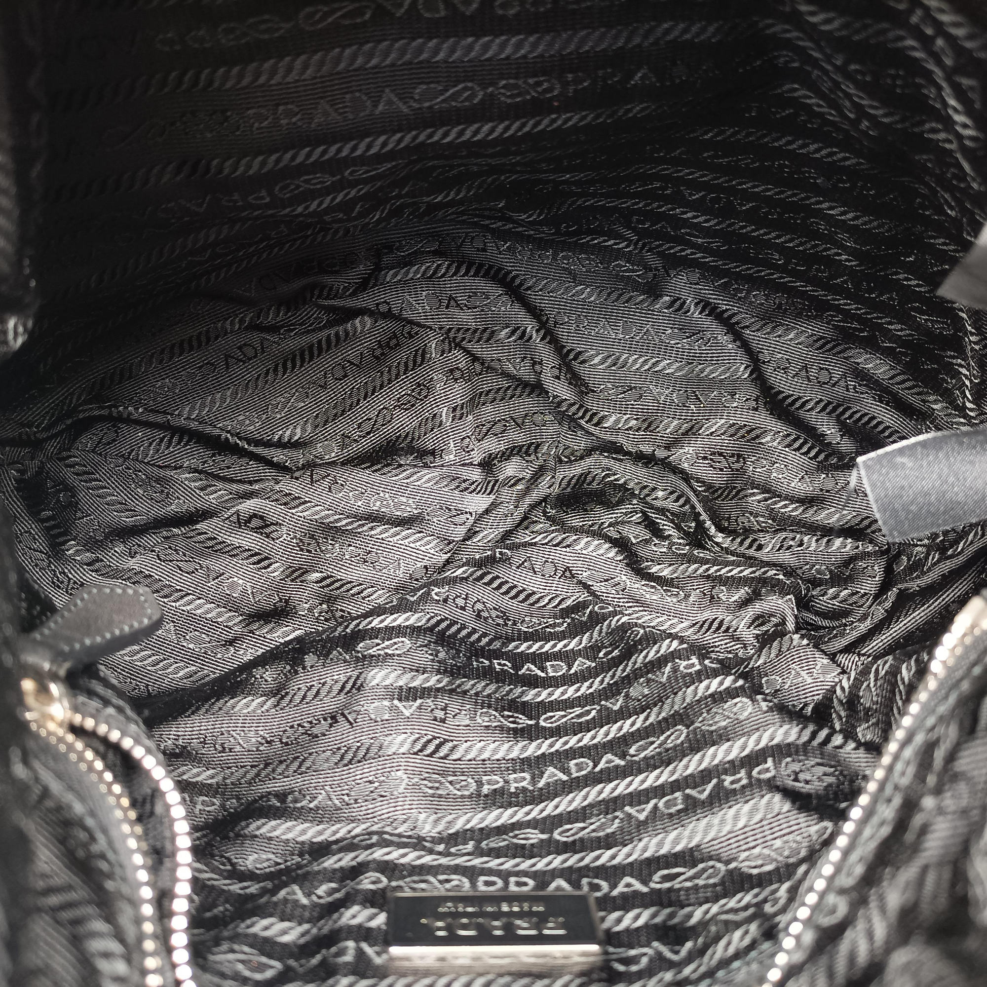 Secondhand Prada Cavallino Black×White Giraffe Printed Calf Hair×Leather  shoulderbag | stylenewstar