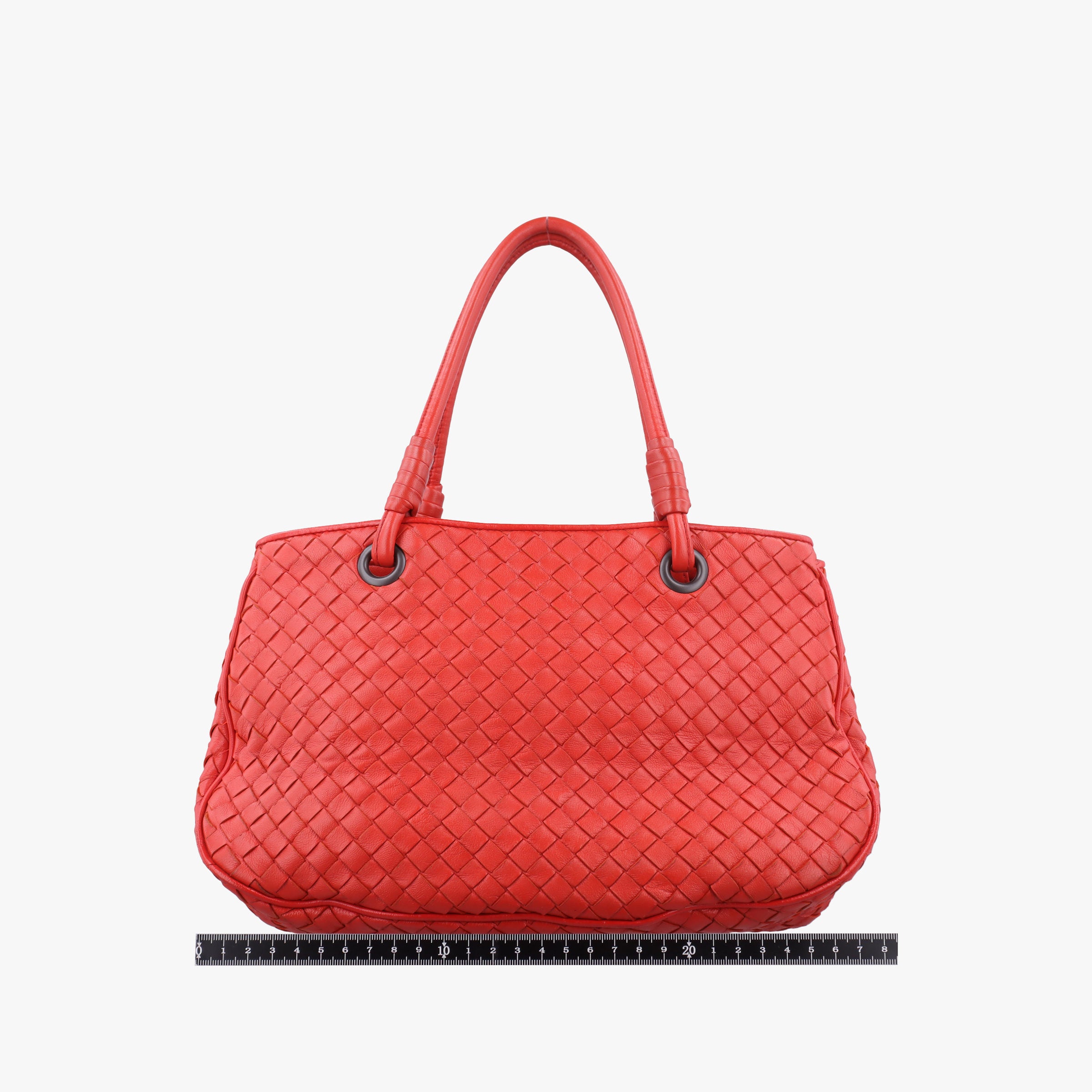 Pre-owned Bottega Veneta Intrecciato Red lambskin  handbag | stylenewstar