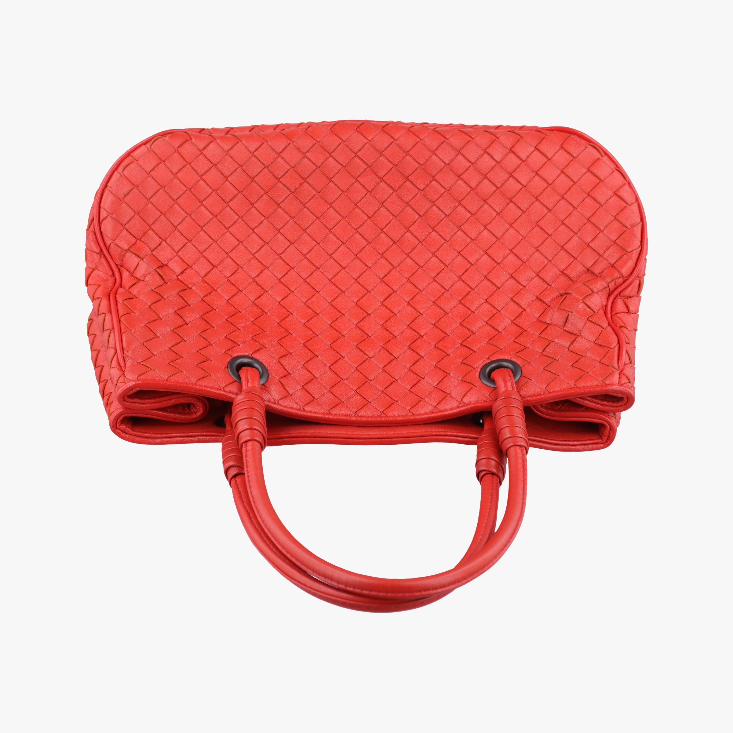 Pre-owned Bottega Veneta Intrecciato Red lambskin  handbag | stylenewstar
