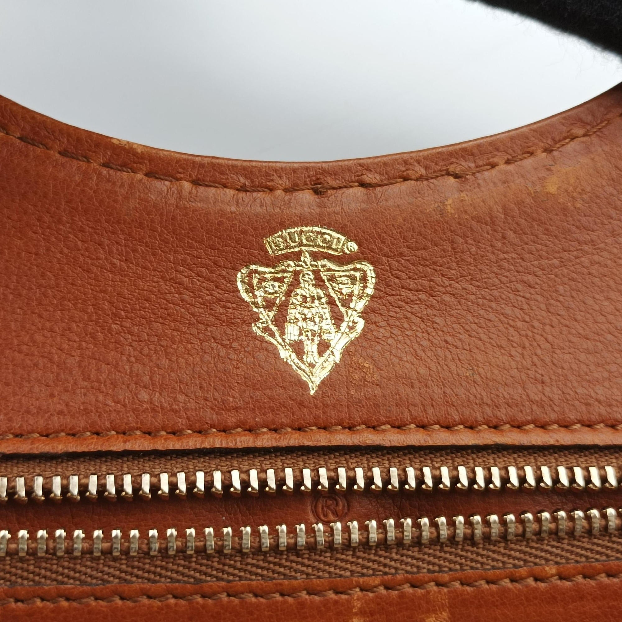 Pre-owned Gucci Stirrup Brown leather 277514 handbag | stylenewstar
