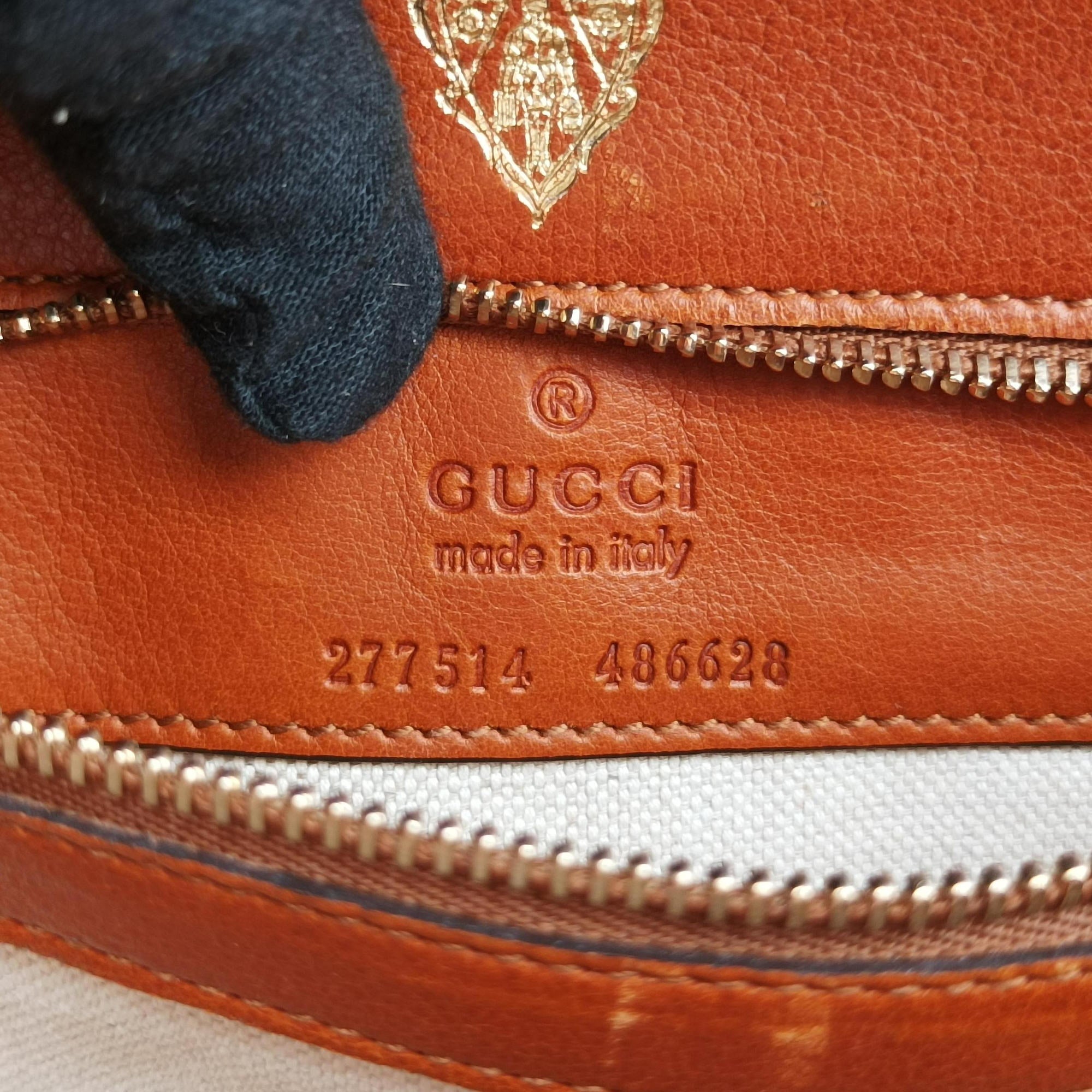 Pre-owned Gucci Stirrup Brown leather 277514 handbag | stylenewstar