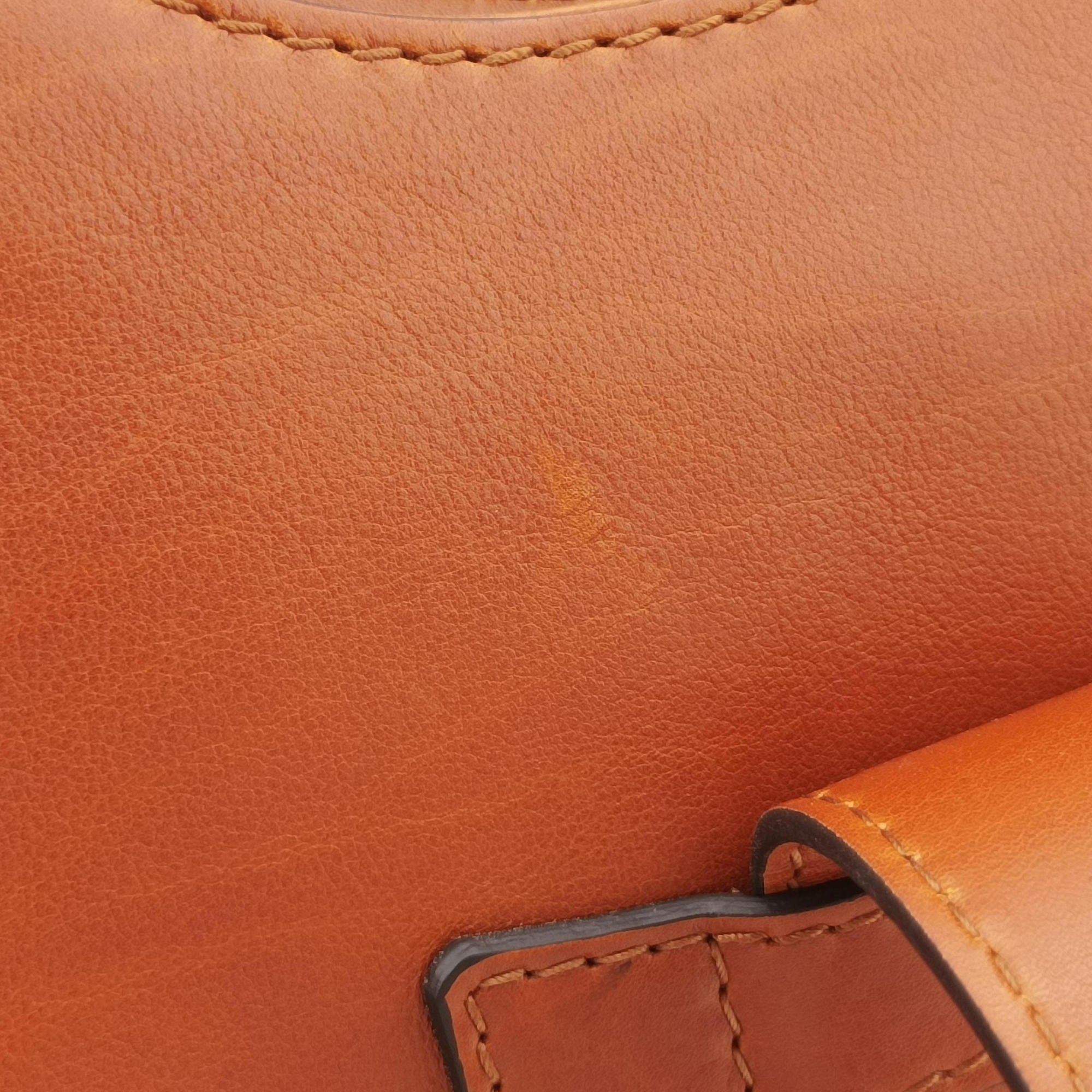 Pre-owned Gucci Stirrup Brown leather 277514 handbag | stylenewstar