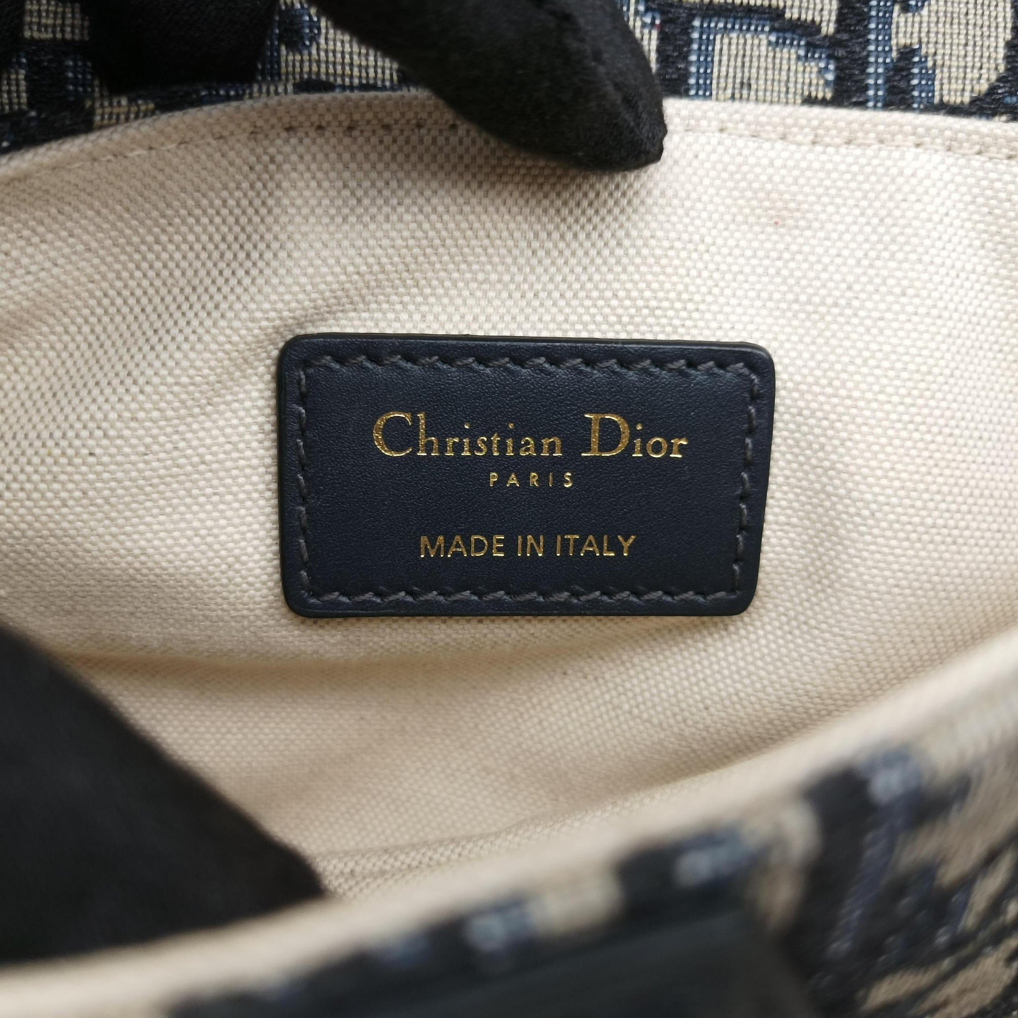 Pre-owned Christian Dior Saddle Navy Jacquard  handbag | stylenewstar