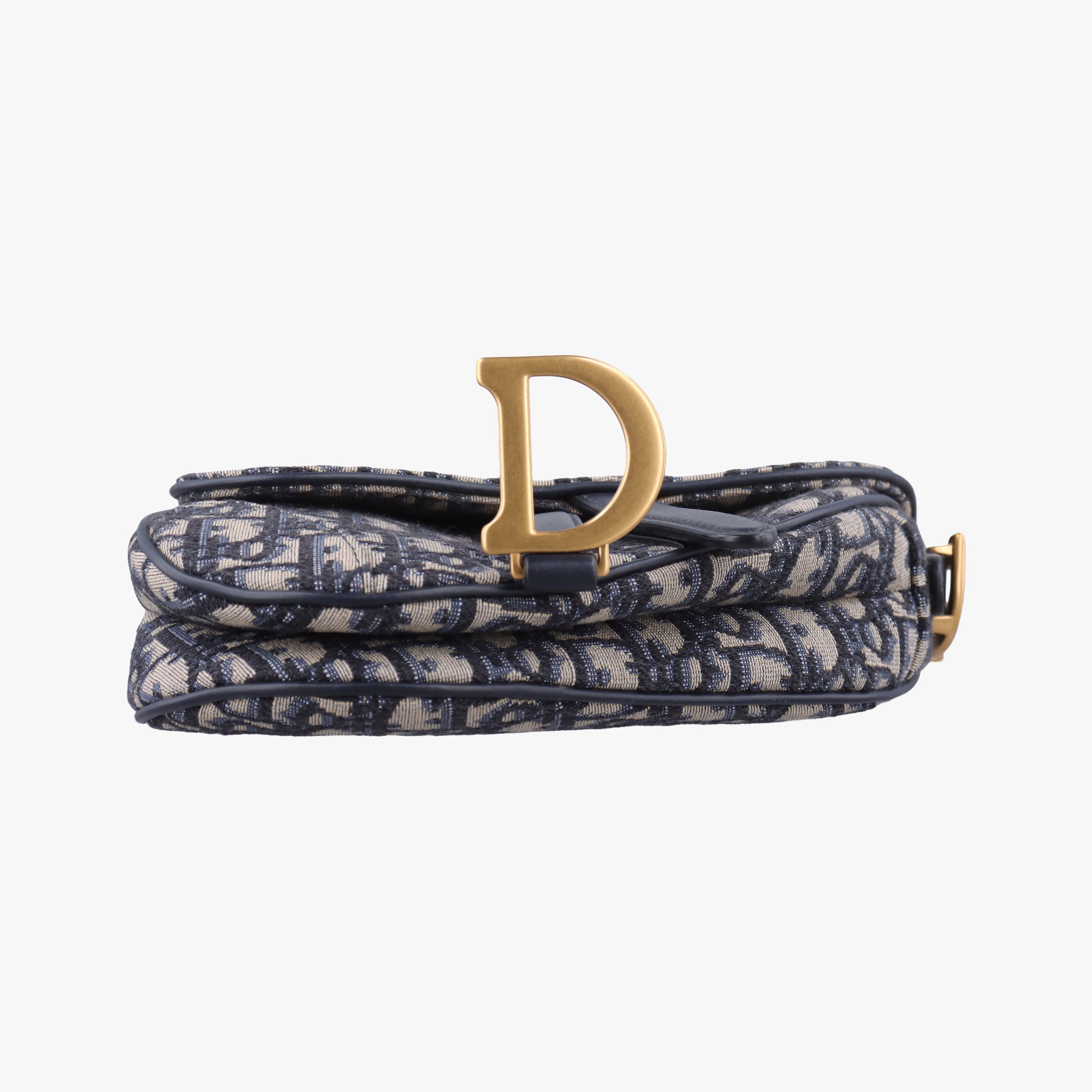 Pre-owned Christian Dior Saddle Navy Jacquard  handbag | stylenewstar