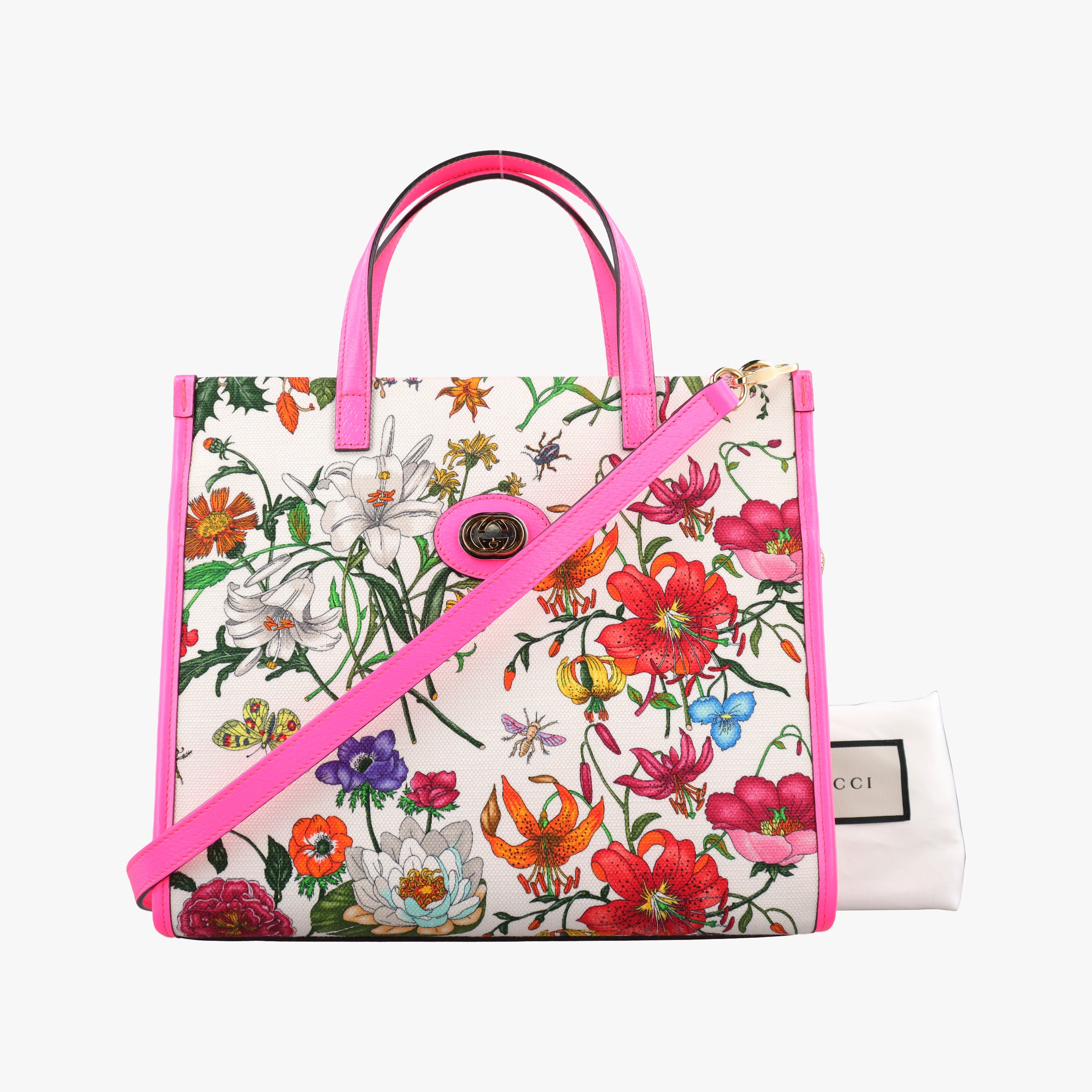 Secondhand Gucci Flora Multicolour Canvas×Leather 550141 shoulderbag | stylenewstar