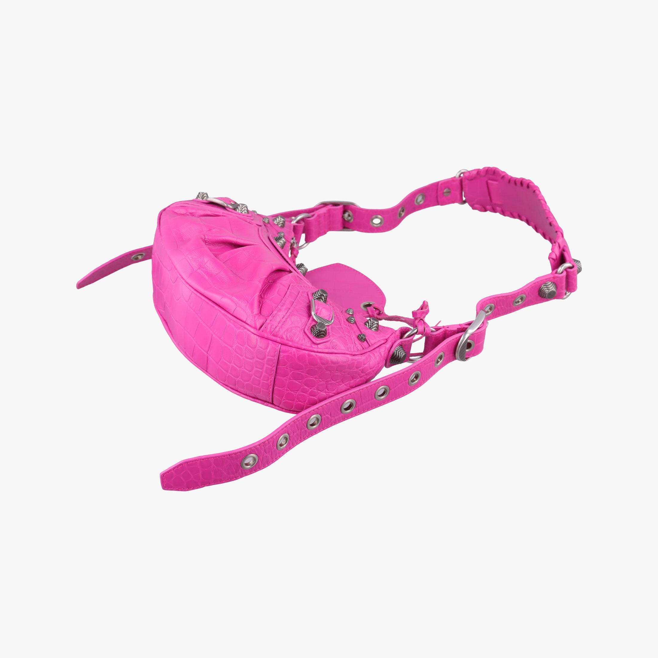 Pre-owned Balenciaga Le Cagole mini Rose Leather  shoulderbag | stylenewstar