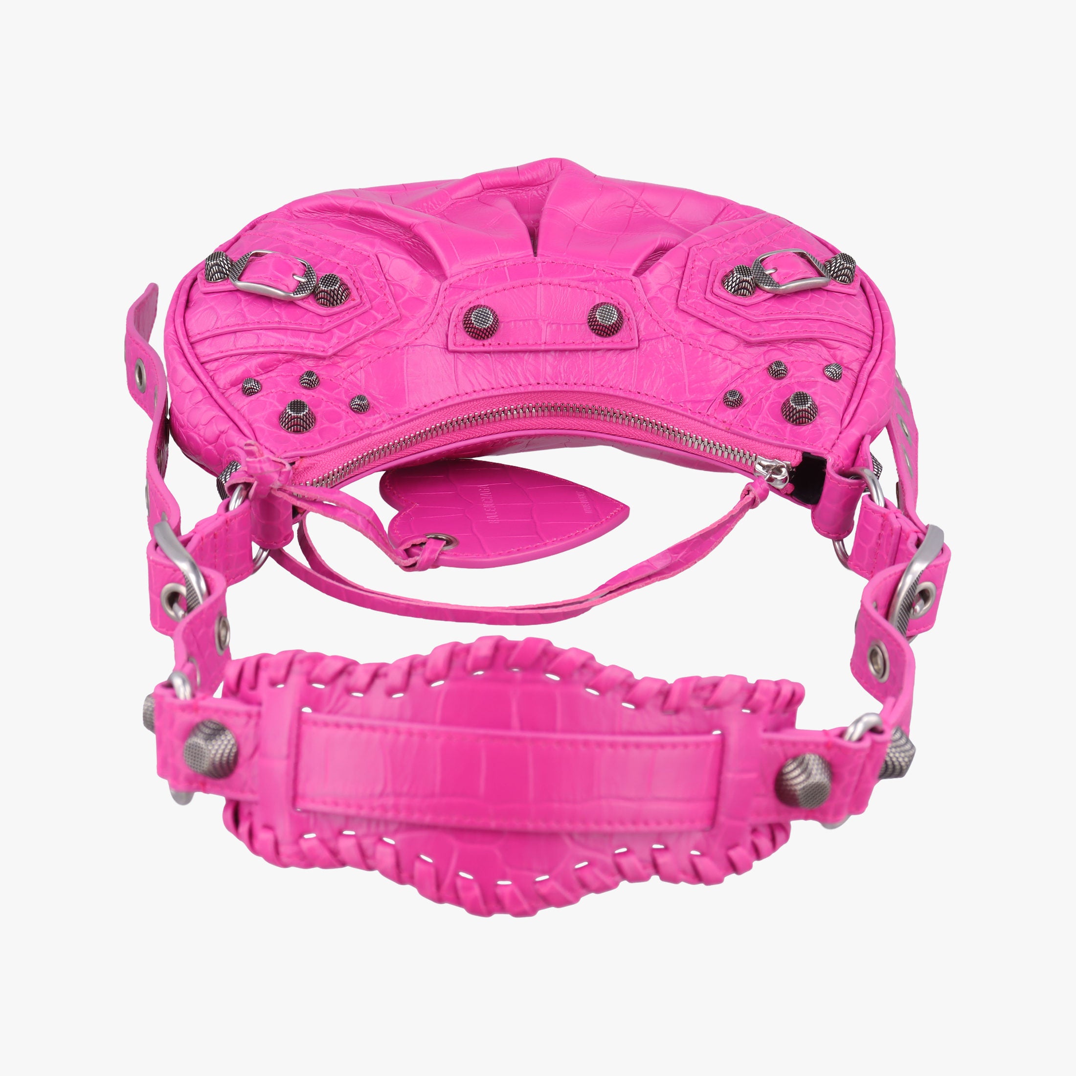 Pre-owned Balenciaga Le Cagole mini Rose Leather  shoulderbag | stylenewstar