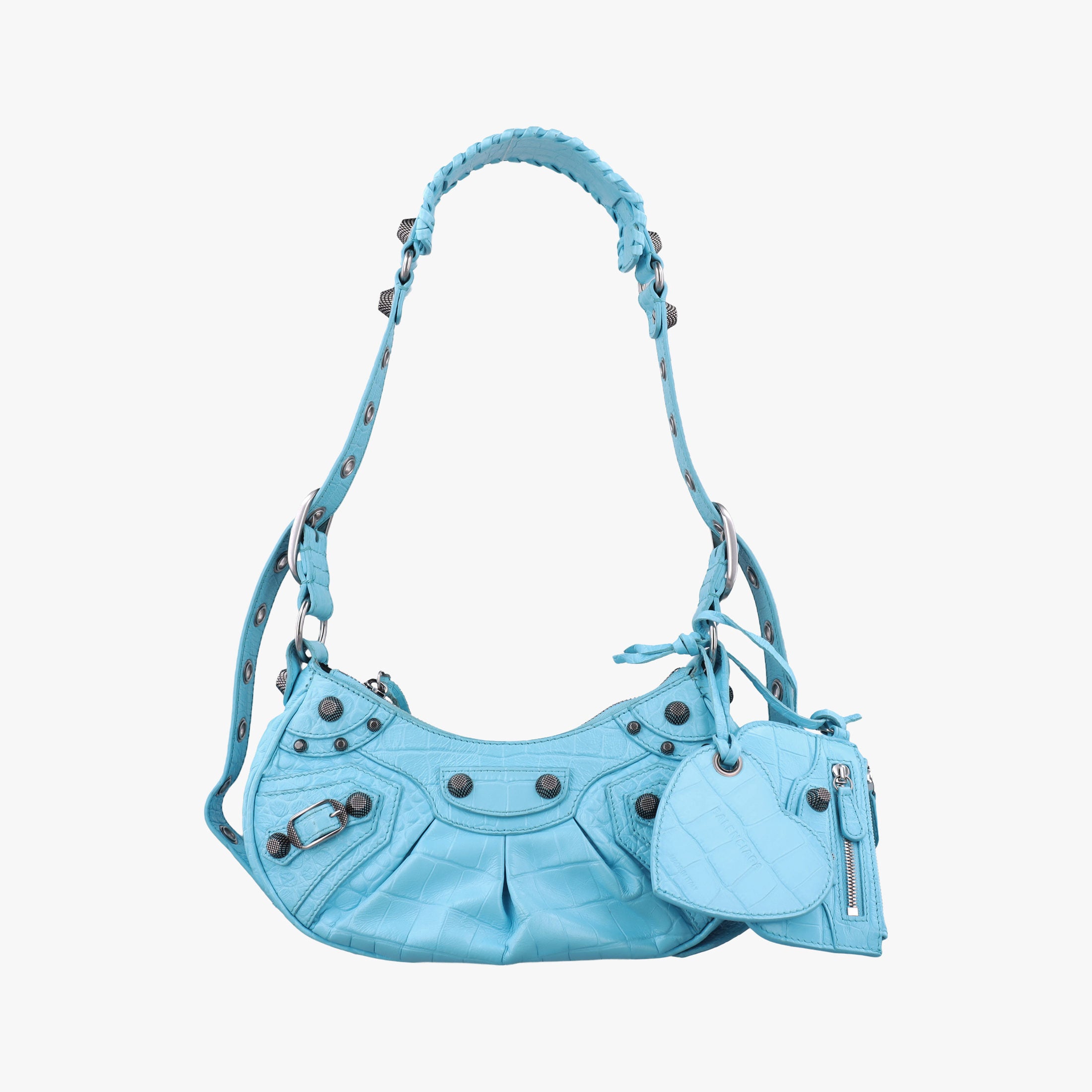 Secondhand Balenciaga Le Cagole mini Blue fabric  shoulderbag | stylenewstar