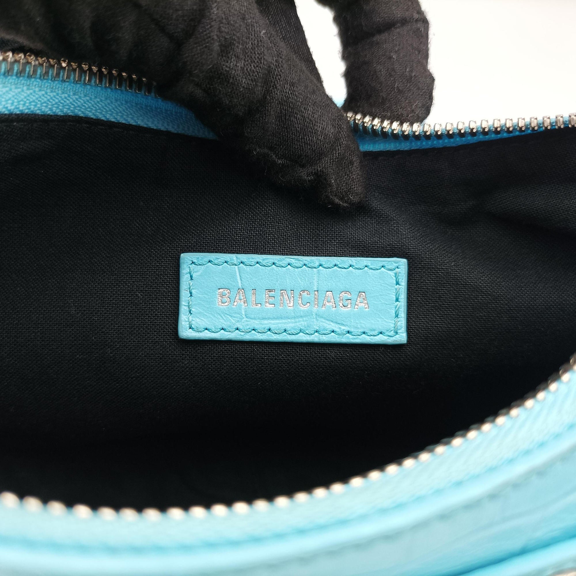 Secondhand Balenciaga Le Cagole mini Blue fabric  shoulderbag | stylenewstar