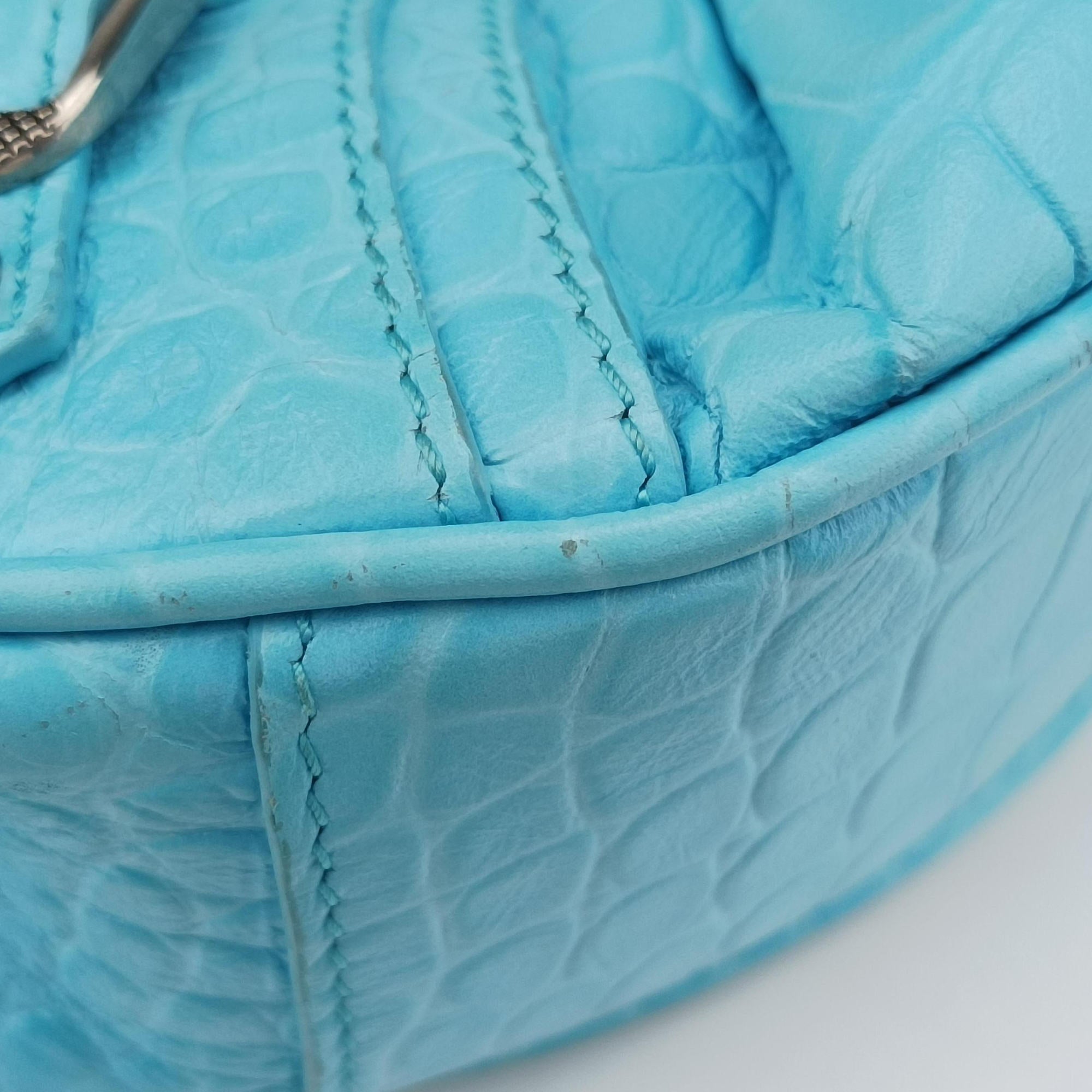 Secondhand Balenciaga Le Cagole mini Blue fabric  shoulderbag | stylenewstar