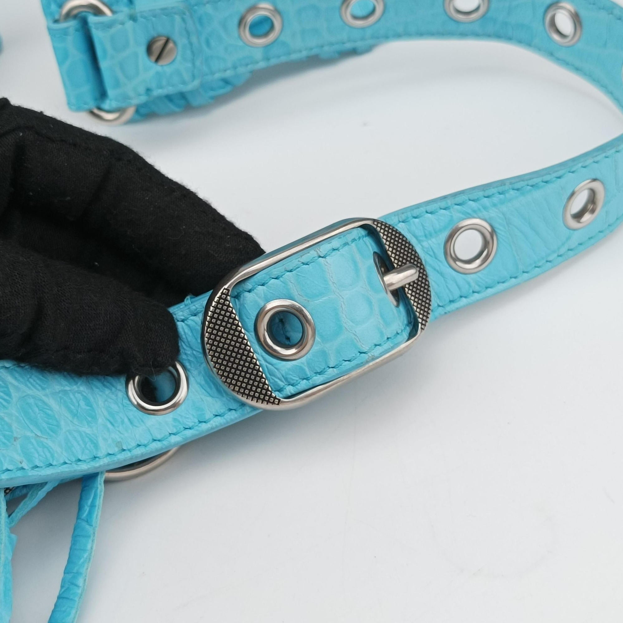 Secondhand Balenciaga Le Cagole mini Blue fabric  shoulderbag | stylenewstar