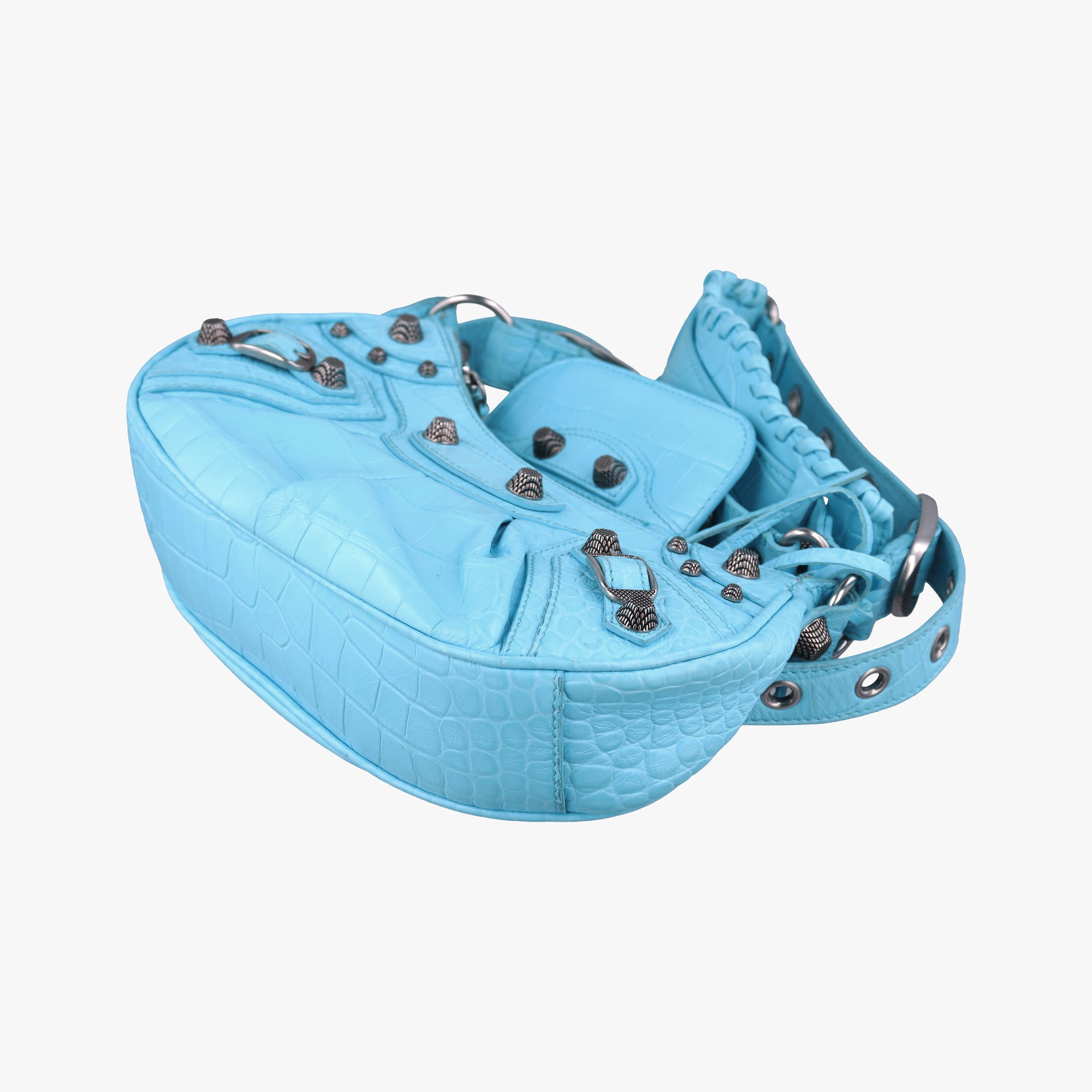Secondhand Balenciaga Le Cagole mini Blue fabric  shoulderbag | stylenewstar