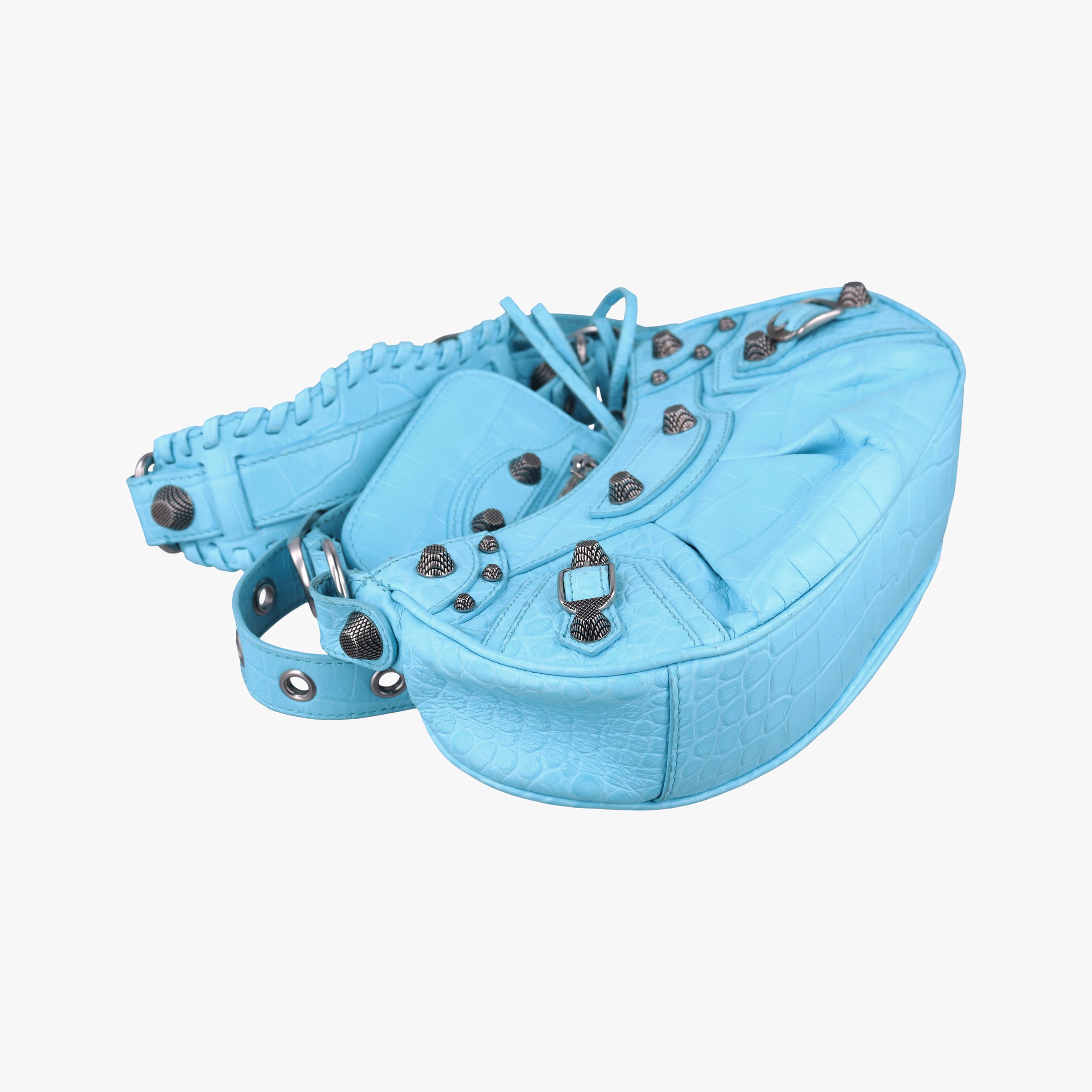 Secondhand Balenciaga Le Cagole mini Blue fabric  shoulderbag | stylenewstar