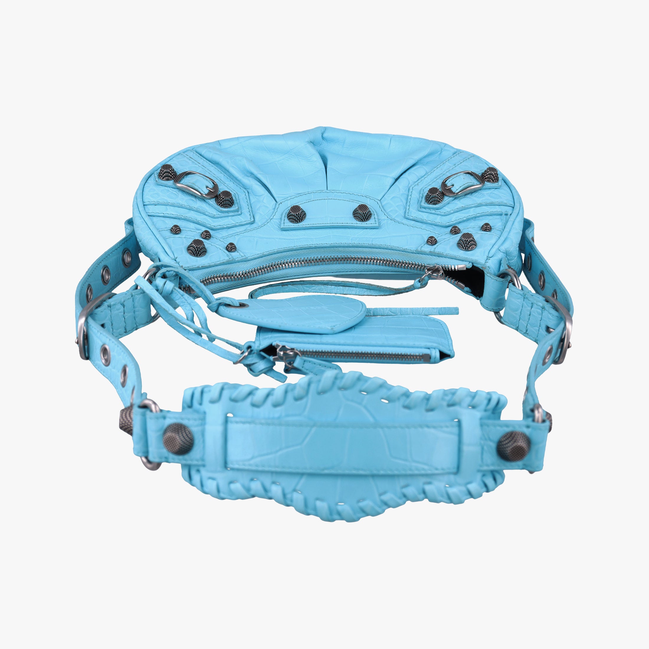 Secondhand Balenciaga Le Cagole mini Blue fabric  shoulderbag | stylenewstar