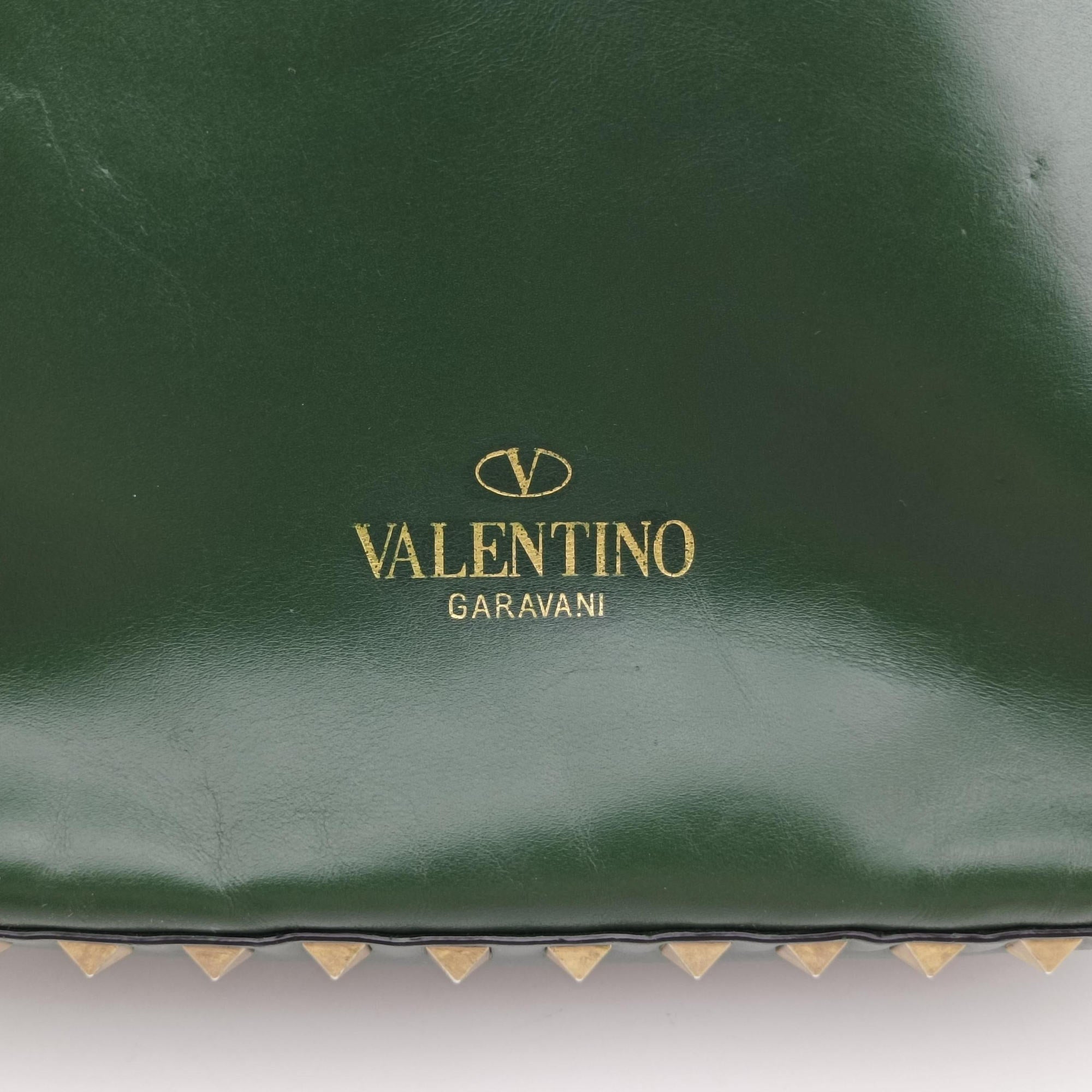 Pre-owned Valentino Rockstud Green Leather  backpack/rucksack | stylenewstar