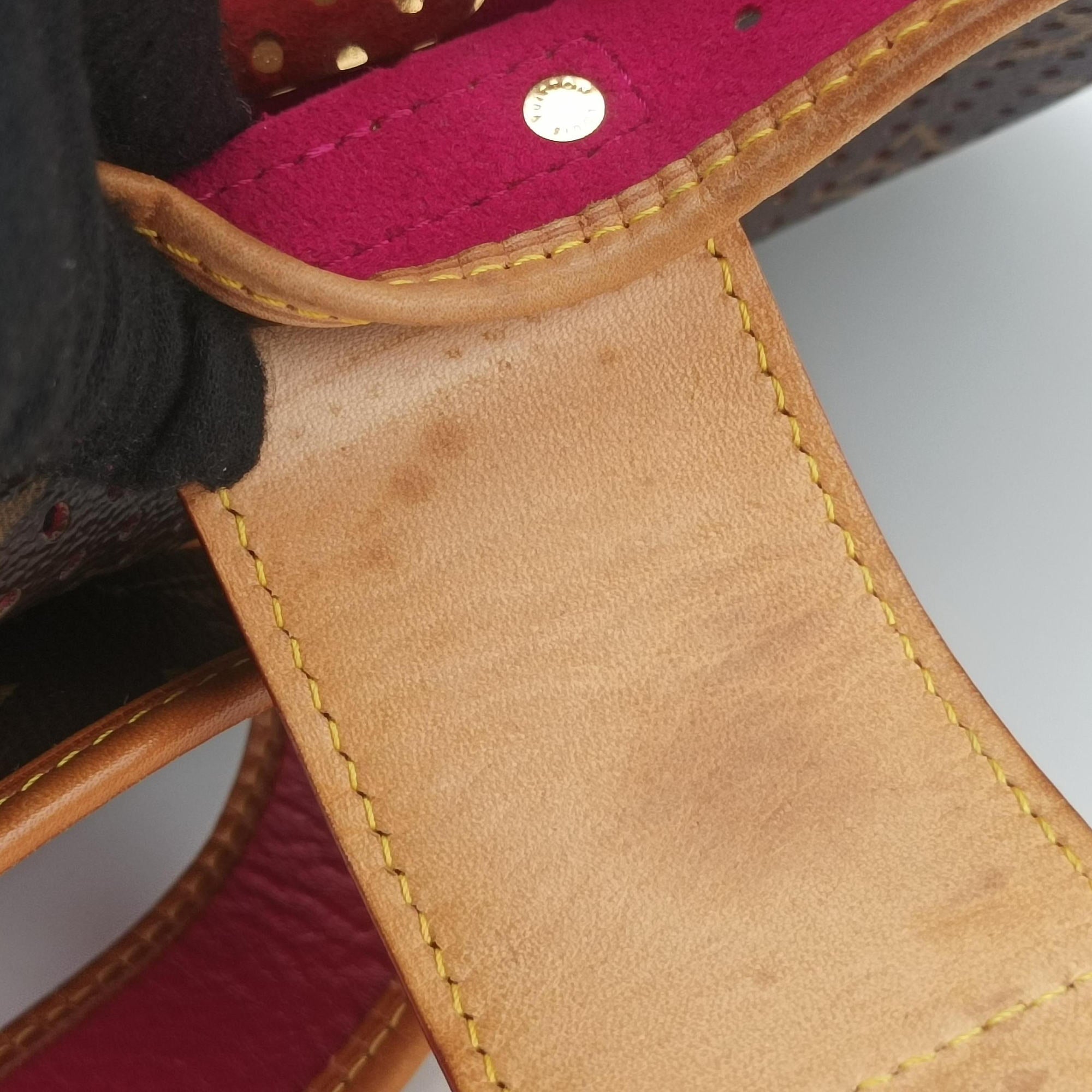 Secondhand Louis Vuitton Musette brown×FUCHSIA Monogram Perforated M95172 shoulderbag | stylenewstar