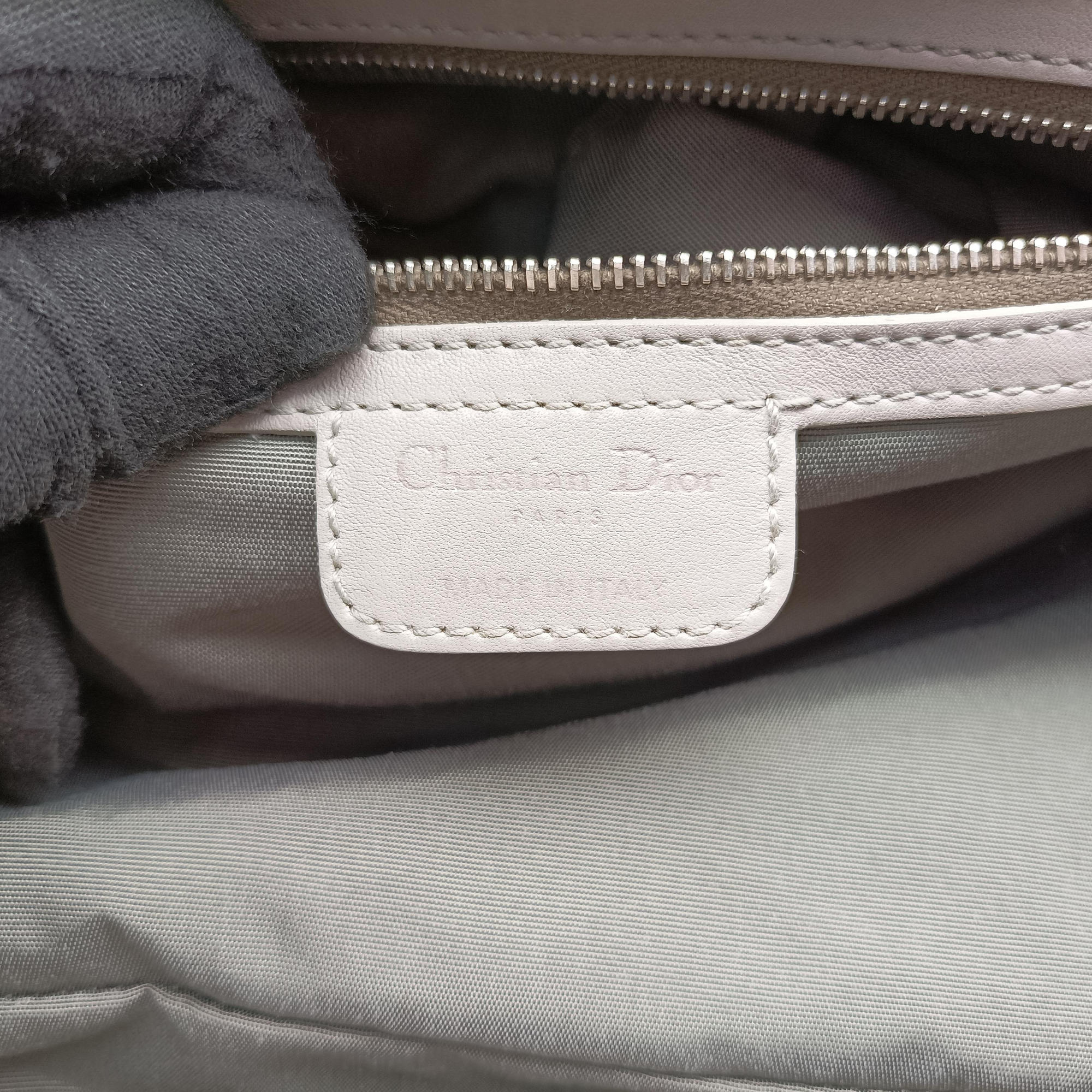 Secondhand Christian Dior Karenina Grey lambskin  handbag | stylenewstar