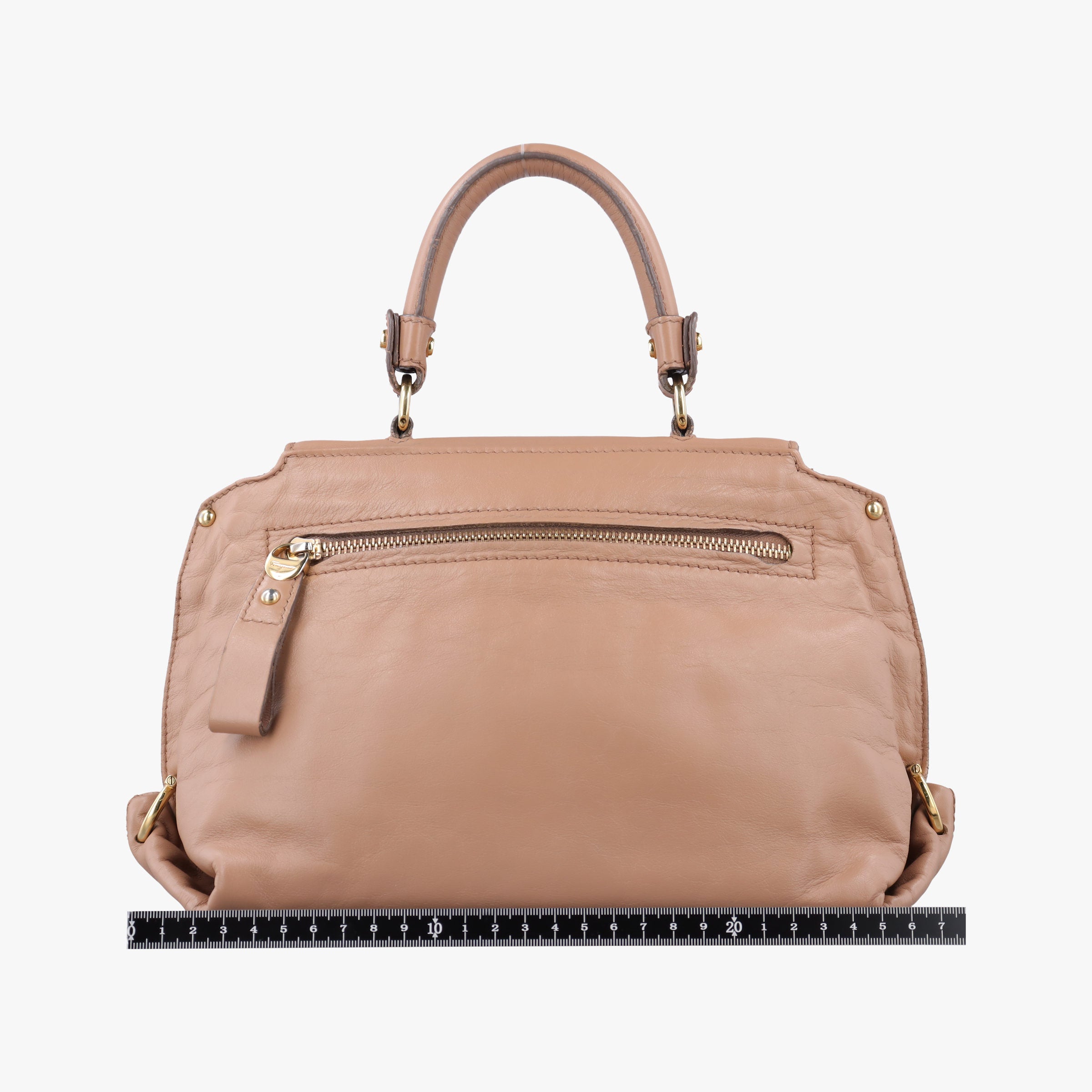 Secondhand Ferragamo Sofia Beige Leather  shoulderbag | stylenewstar