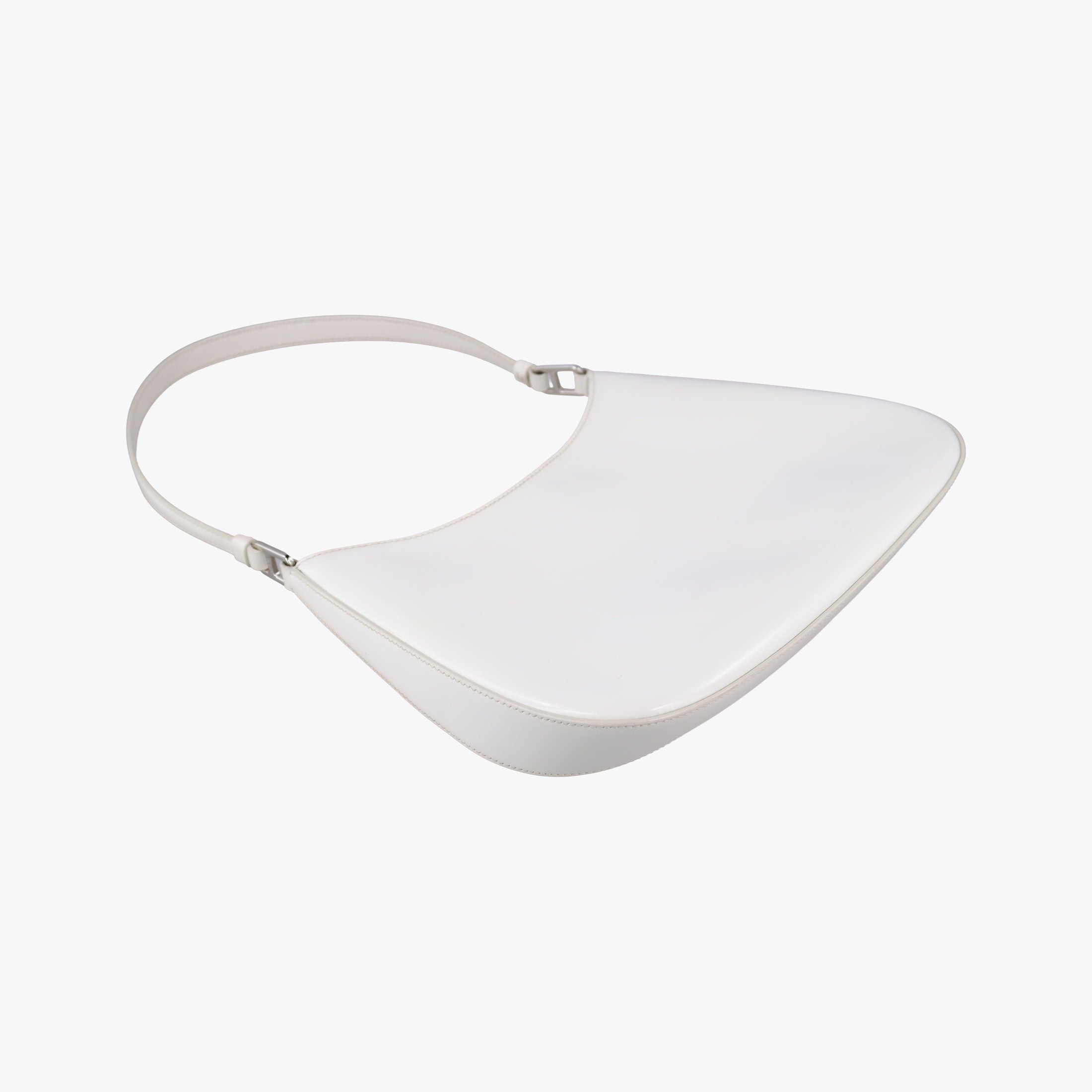 Secondhand Prada Cleo White Brushed leather 1BC499 shoulderbag | stylenewstar
