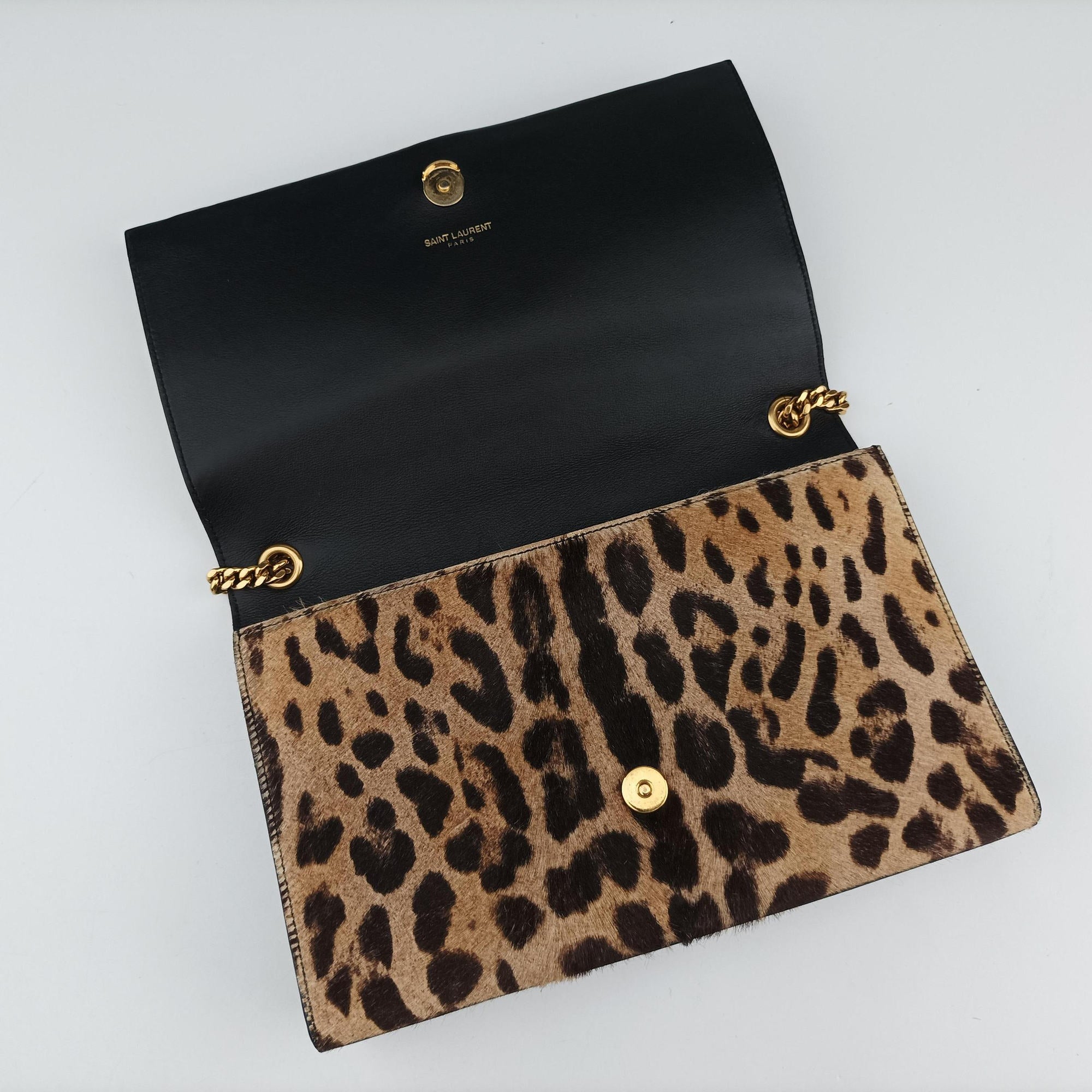 Pre-owned Yves Saint Laurent KATE Brown×Multicolour ponyhair 354120 shoulderbag | stylenewstar