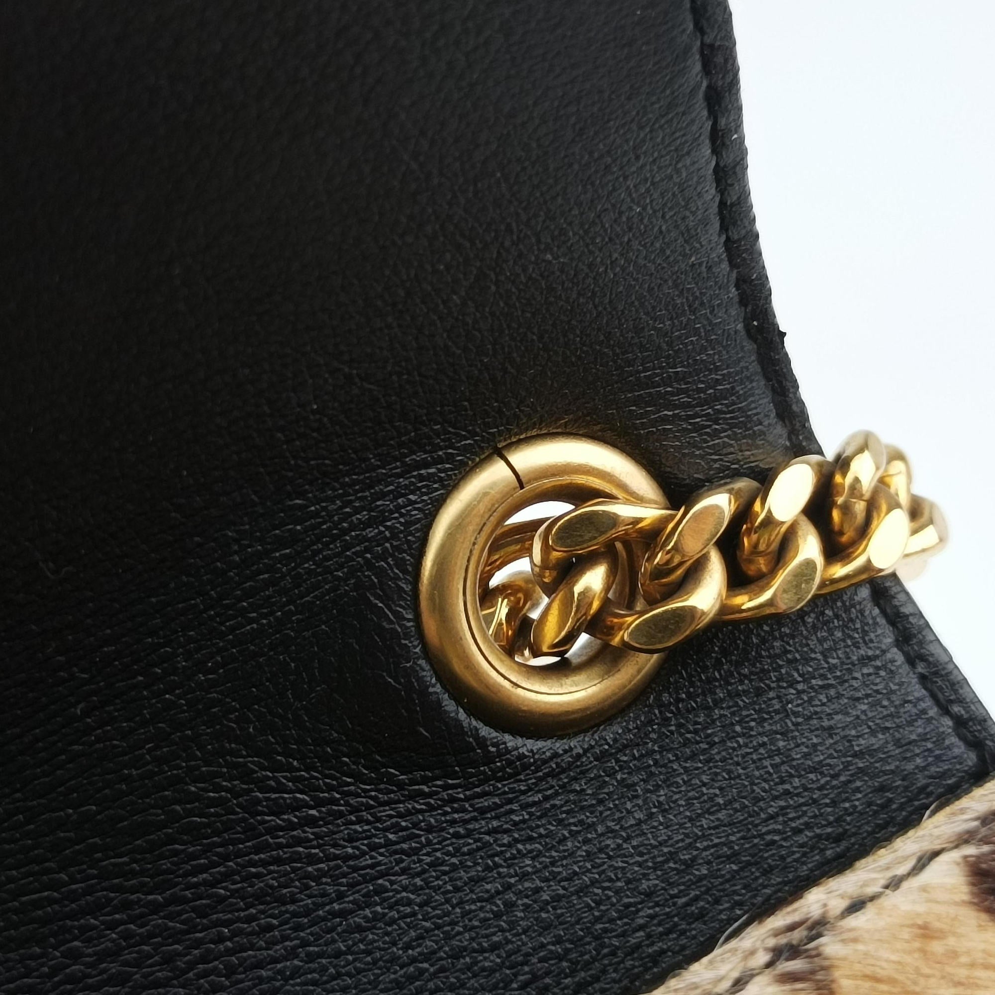 Pre-owned Yves Saint Laurent KATE Brown×Multicolour ponyhair 354120 shoulderbag | stylenewstar