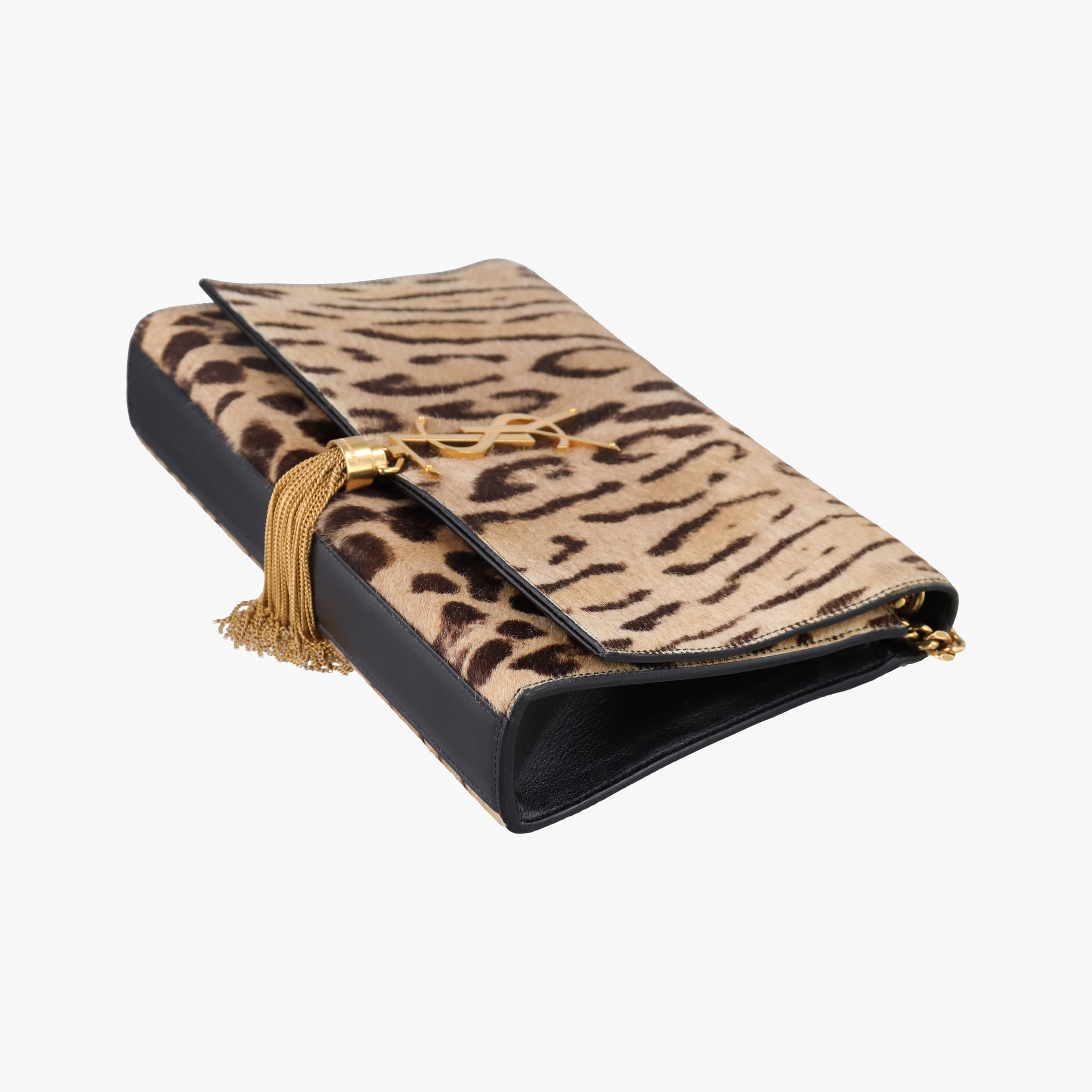 Pre-owned Yves Saint Laurent KATE Brown×Multicolour ponyhair 354120 shoulderbag | stylenewstar