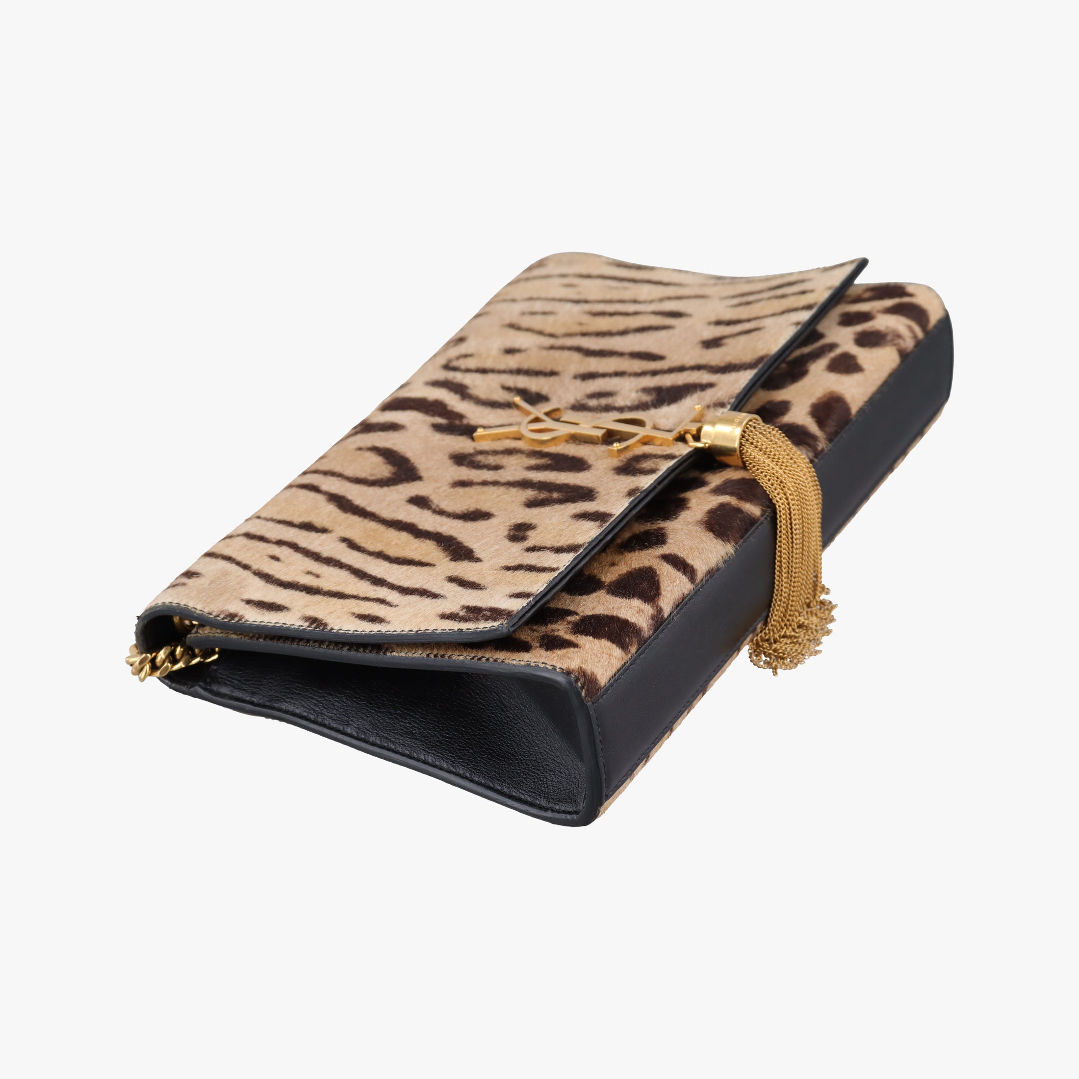 Pre-owned Yves Saint Laurent KATE Brown×Multicolour ponyhair 354120 shoulderbag | stylenewstar
