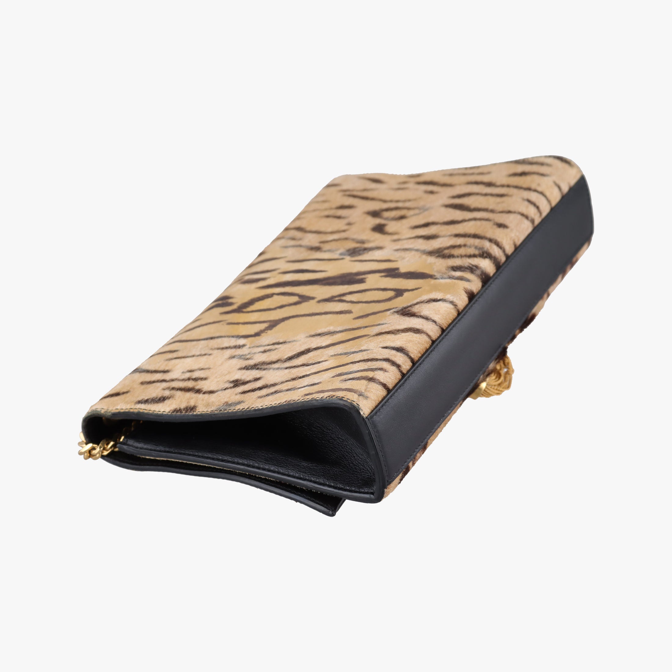 Pre-owned Yves Saint Laurent KATE Brown×Multicolour ponyhair 354120 shoulderbag | stylenewstar