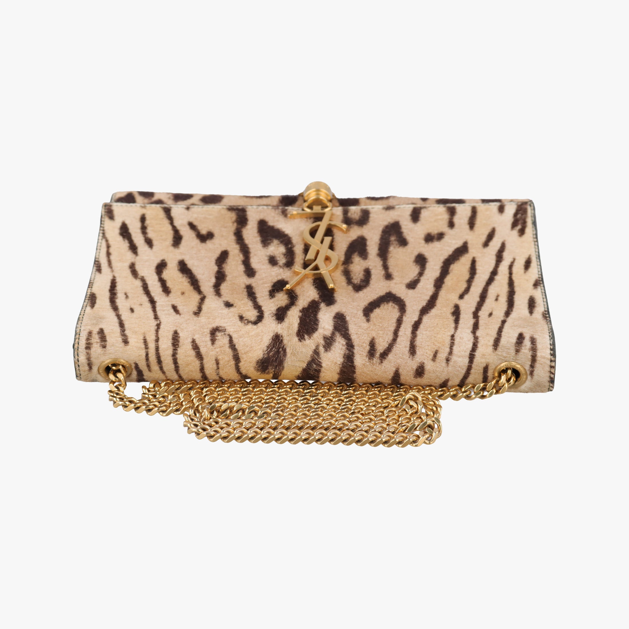 Pre-owned Yves Saint Laurent KATE Brown×Multicolour ponyhair 354120 shoulderbag | stylenewstar