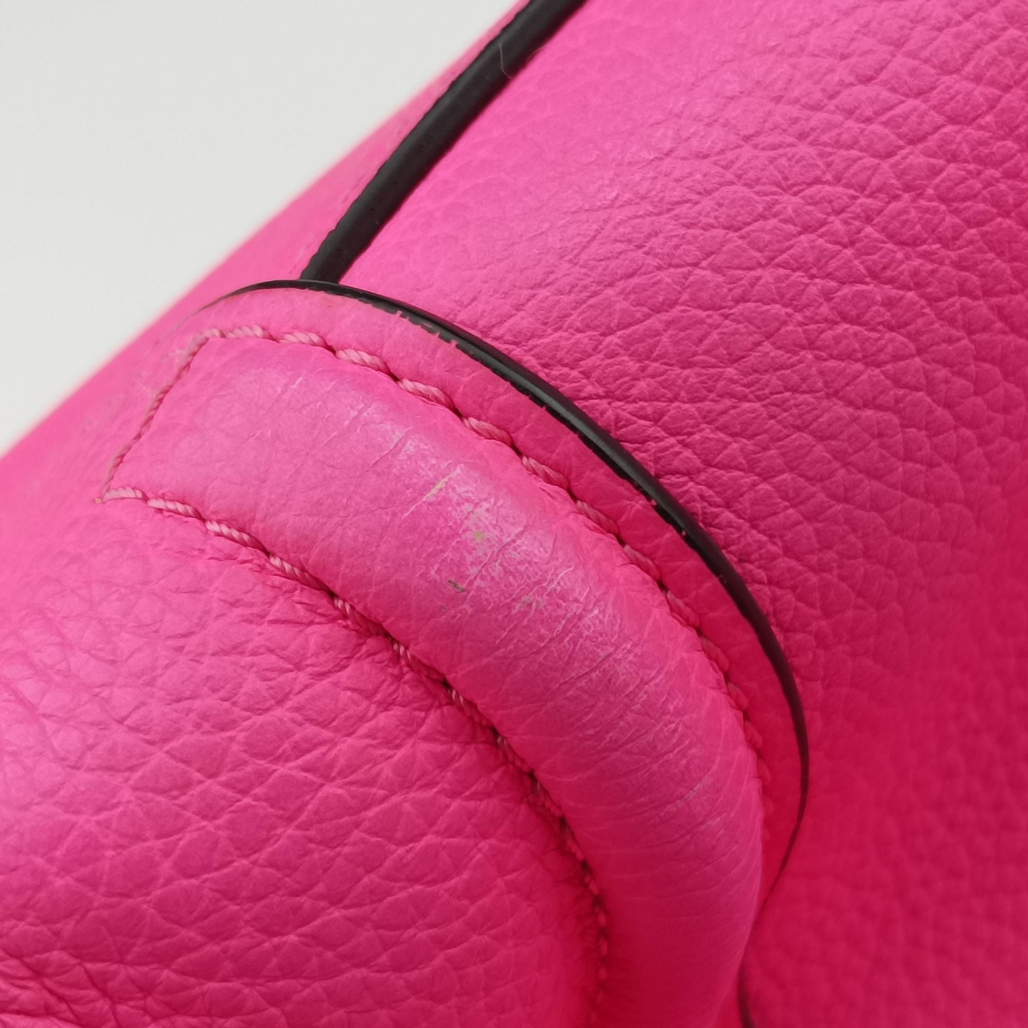 Pre-owned Celine Luggage Mini Shopper Pink Leather  handbag | stylenewstar