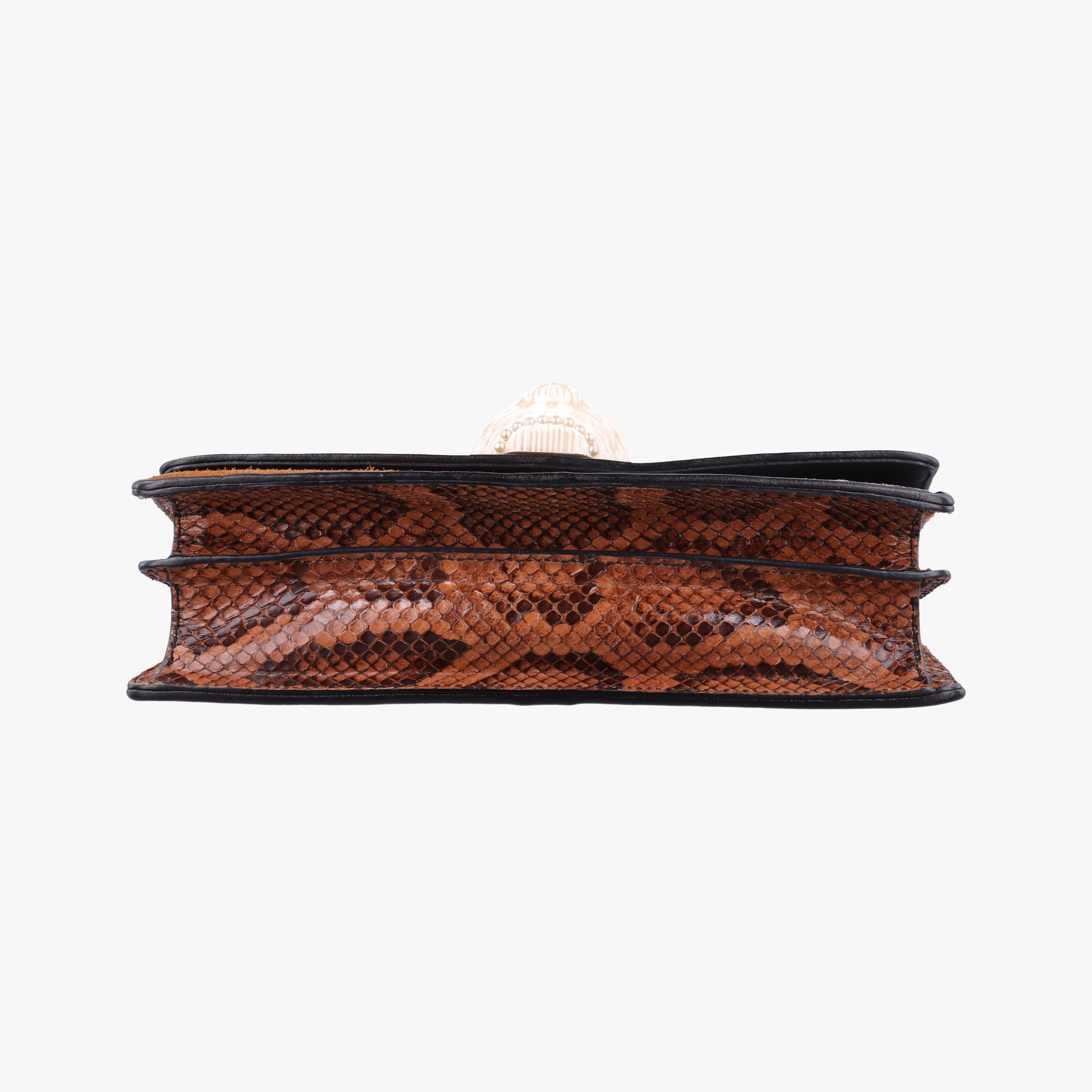 Secondhand Gucci Patchwork Cat Head Multicolor GG Supreme Canvas× Python×Suede 499822 shoulderbag | stylenewstar