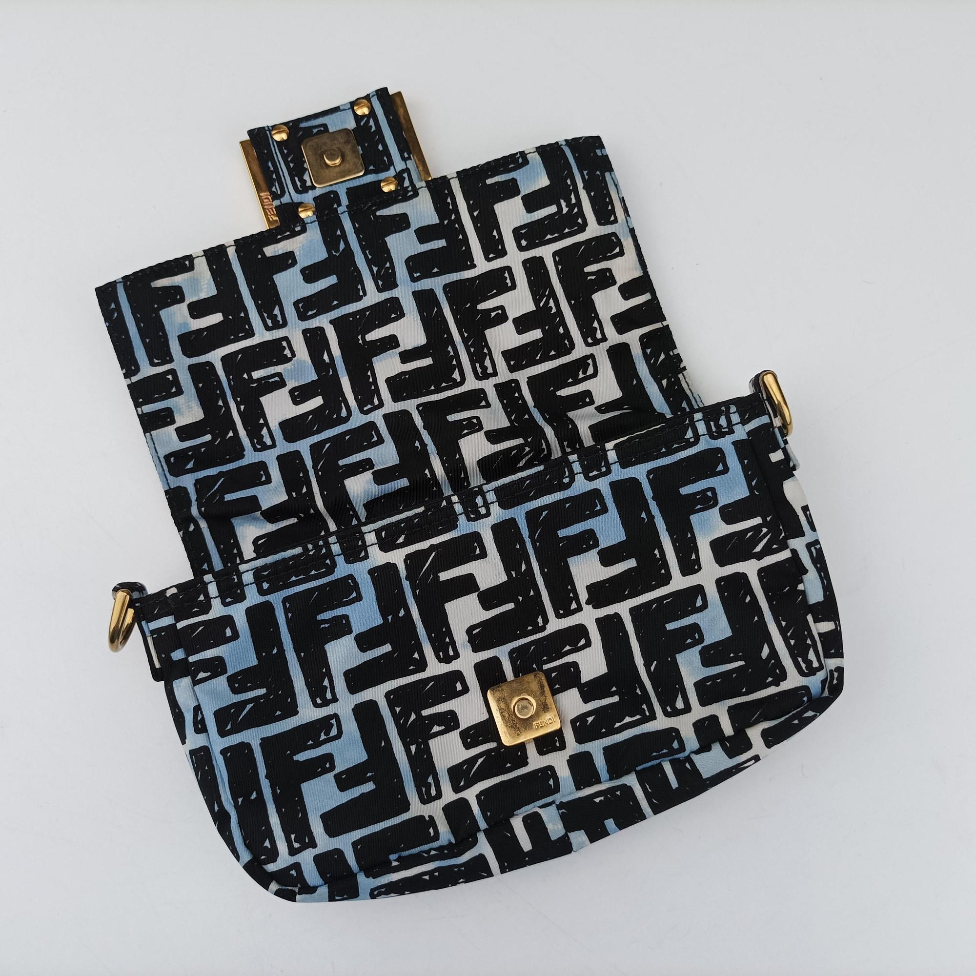 Pre-owned Fendi Mamma Bucket Black nylon 8BR784 shoulderbag | stylenewstar
