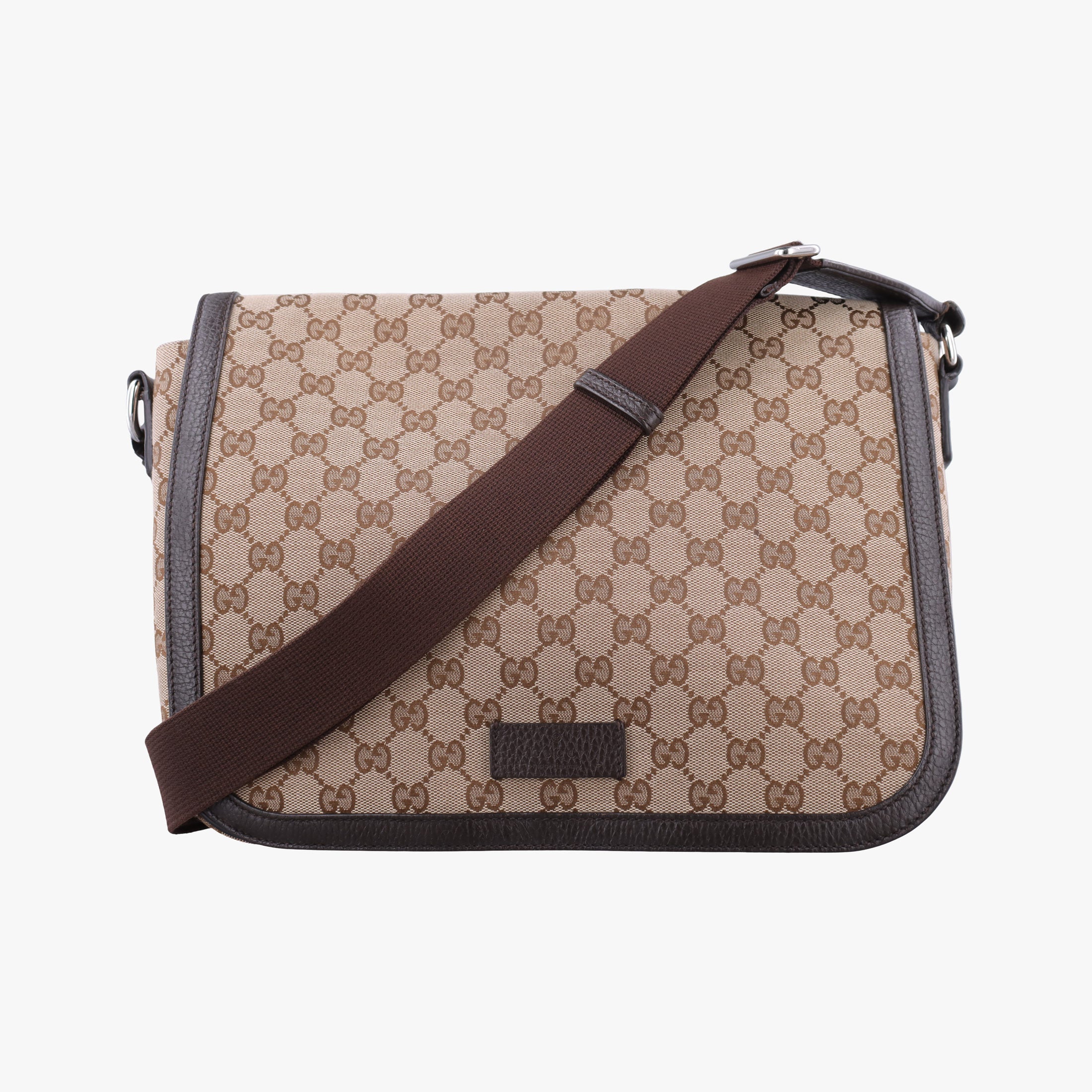 Pre-owned Gucci messenger Beige × brown GG canvas×Leather 449171 shoulderbag | stylenewstar