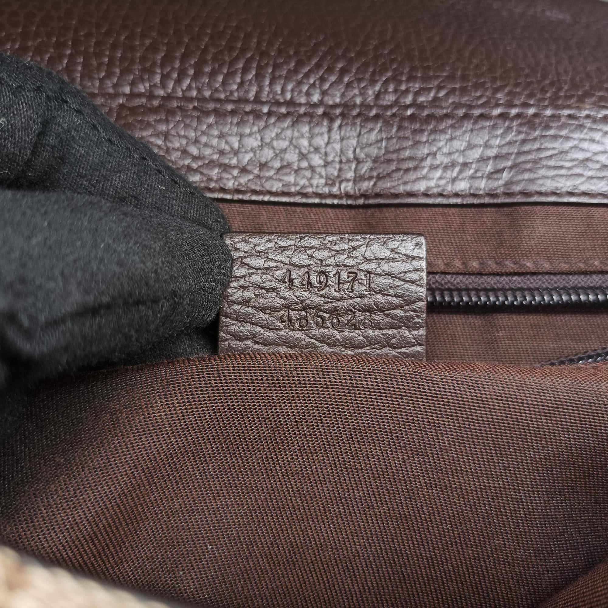 Pre-owned Gucci messenger Beige × brown GG canvas×Leather 449171 shoulderbag | stylenewstar