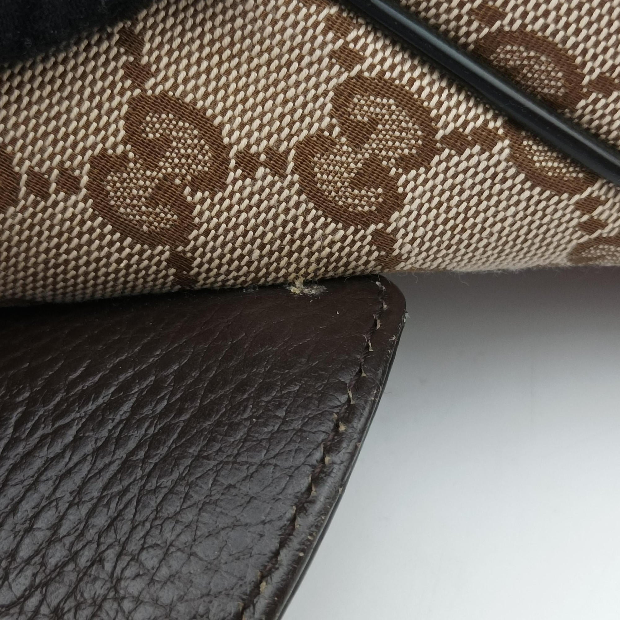 Pre-owned Gucci messenger Beige × brown GG canvas×Leather 449171 shoulderbag | stylenewstar