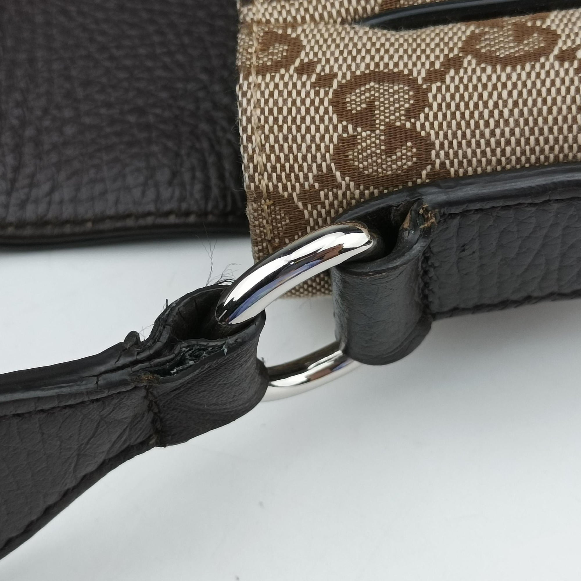 Pre-owned Gucci messenger Beige × brown GG canvas×Leather 449171 shoulderbag | stylenewstar