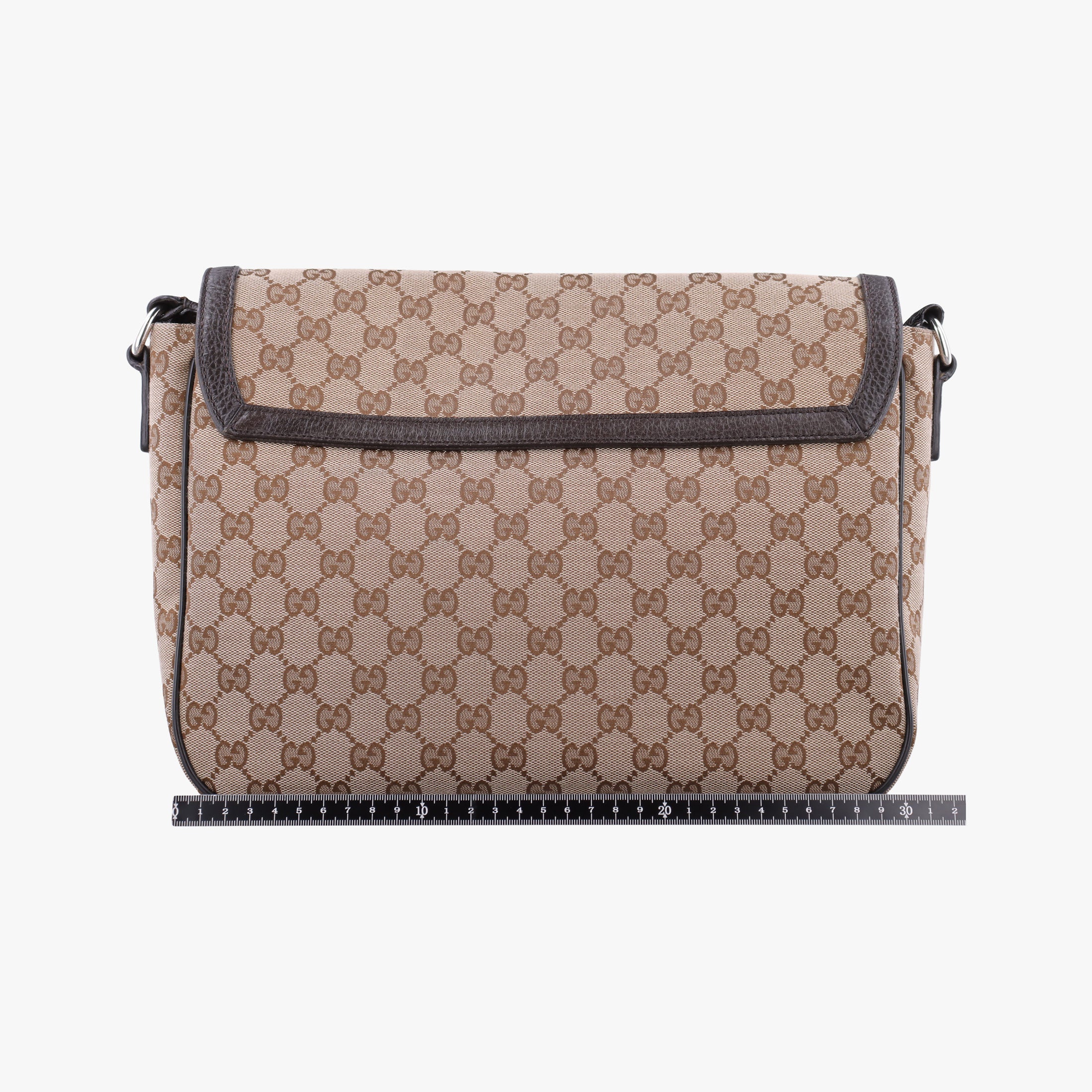 Pre-owned Gucci messenger Beige × brown GG canvas×Leather 449171 shoulderbag | stylenewstar