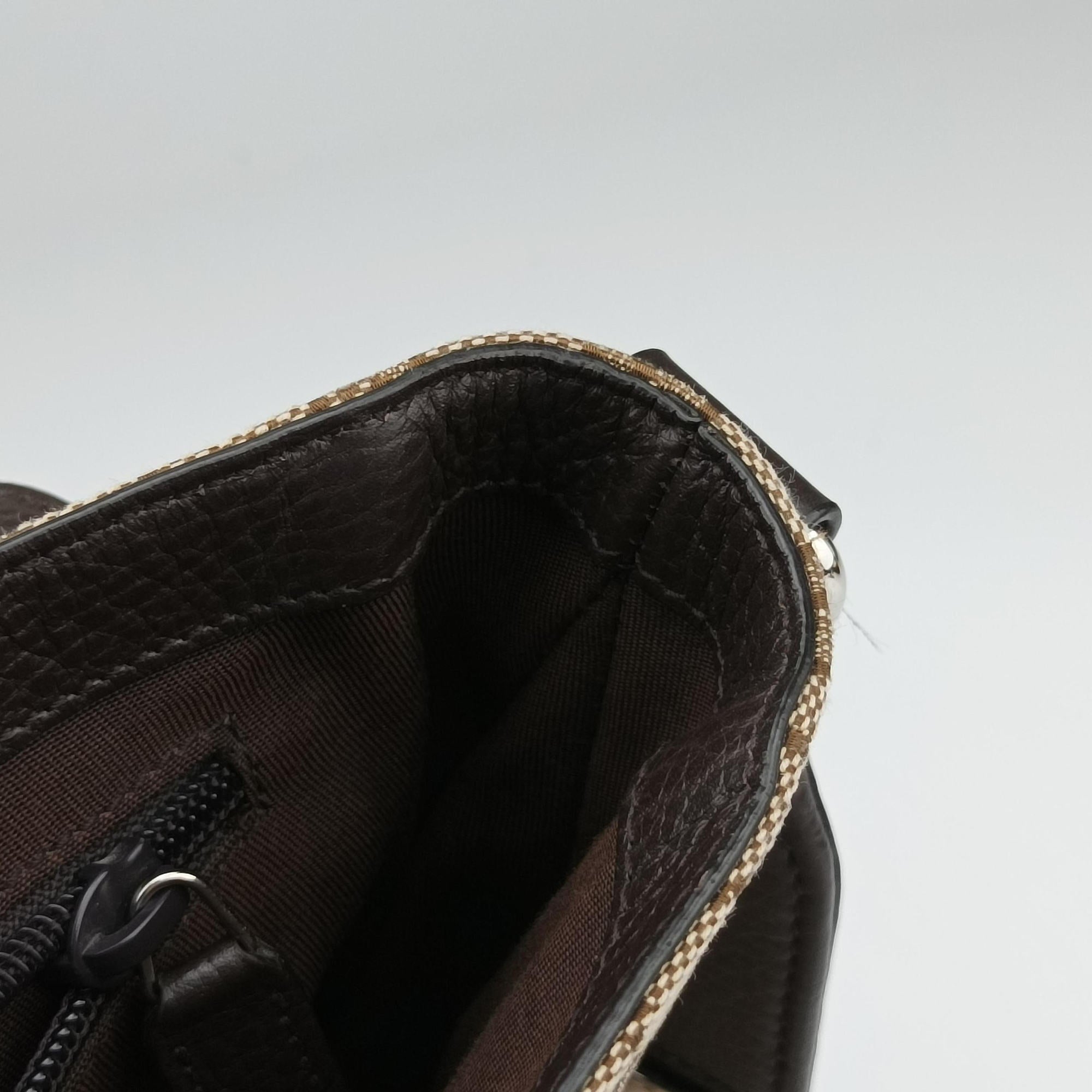 Pre-owned Gucci messenger Beige × brown GG canvas×Leather 449171 shoulderbag | stylenewstar