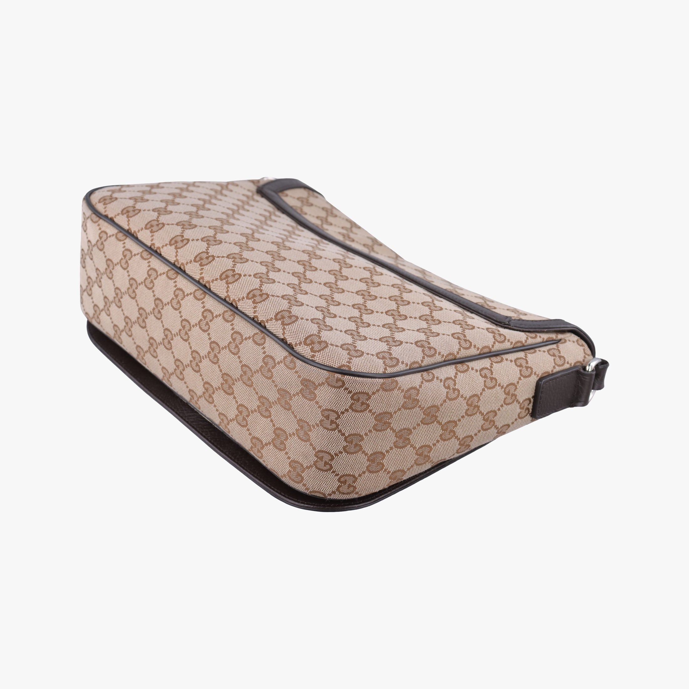 Pre-owned Gucci messenger Beige × brown GG canvas×Leather 449171 shoulderbag | stylenewstar