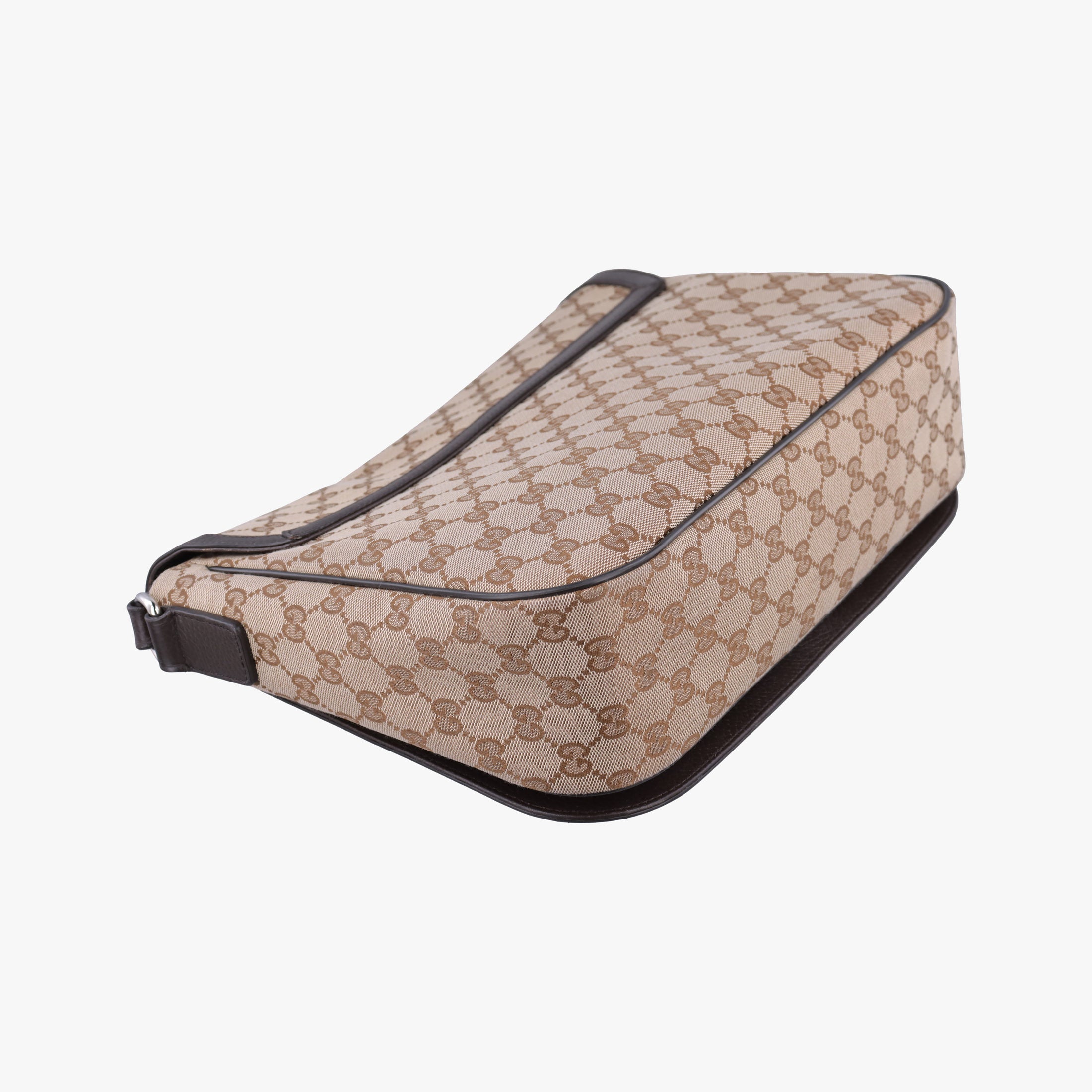 Pre-owned Gucci messenger Beige × brown GG canvas×Leather 449171 shoulderbag | stylenewstar