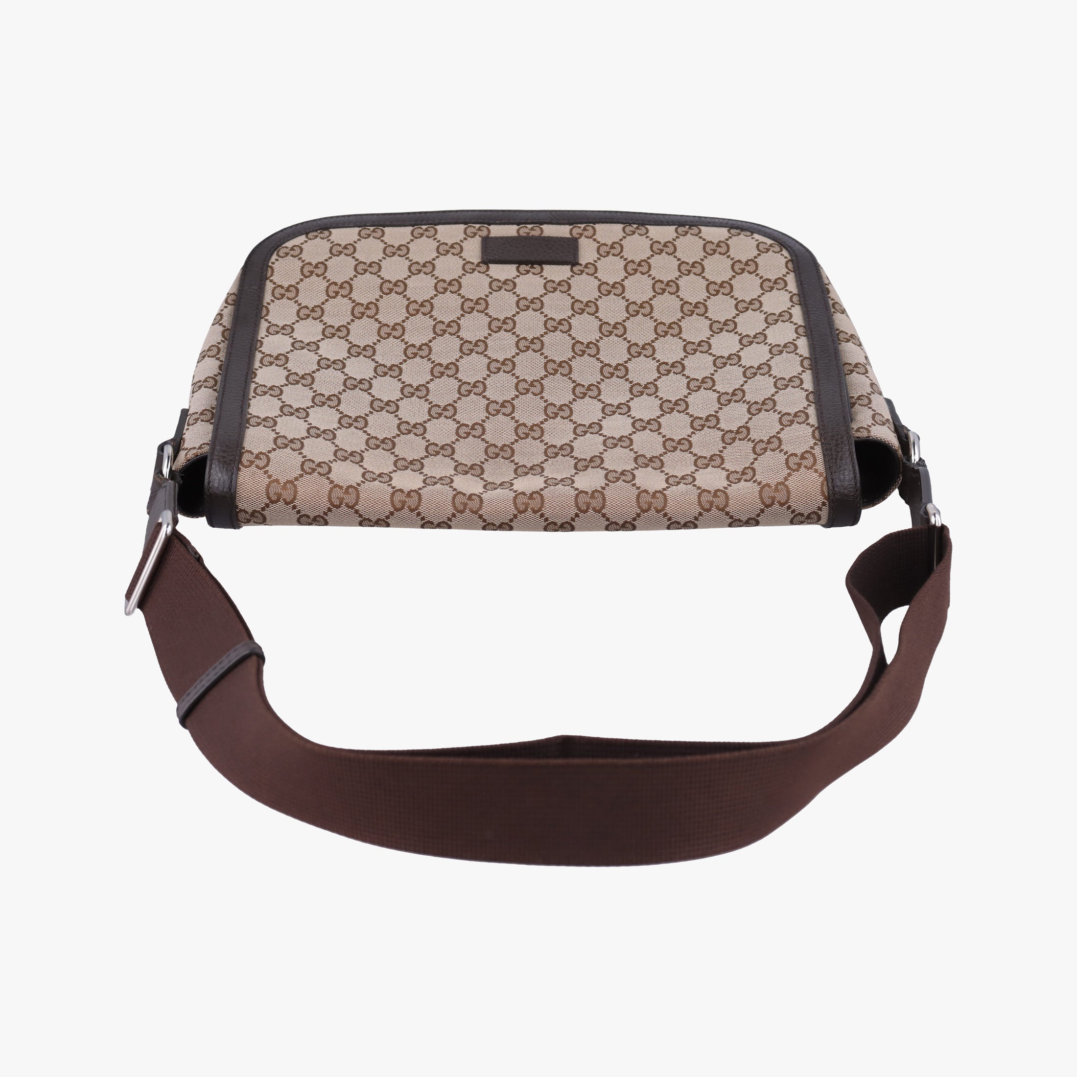 Pre-owned Gucci messenger Beige × brown GG canvas×Leather 449171 shoulderbag | stylenewstar