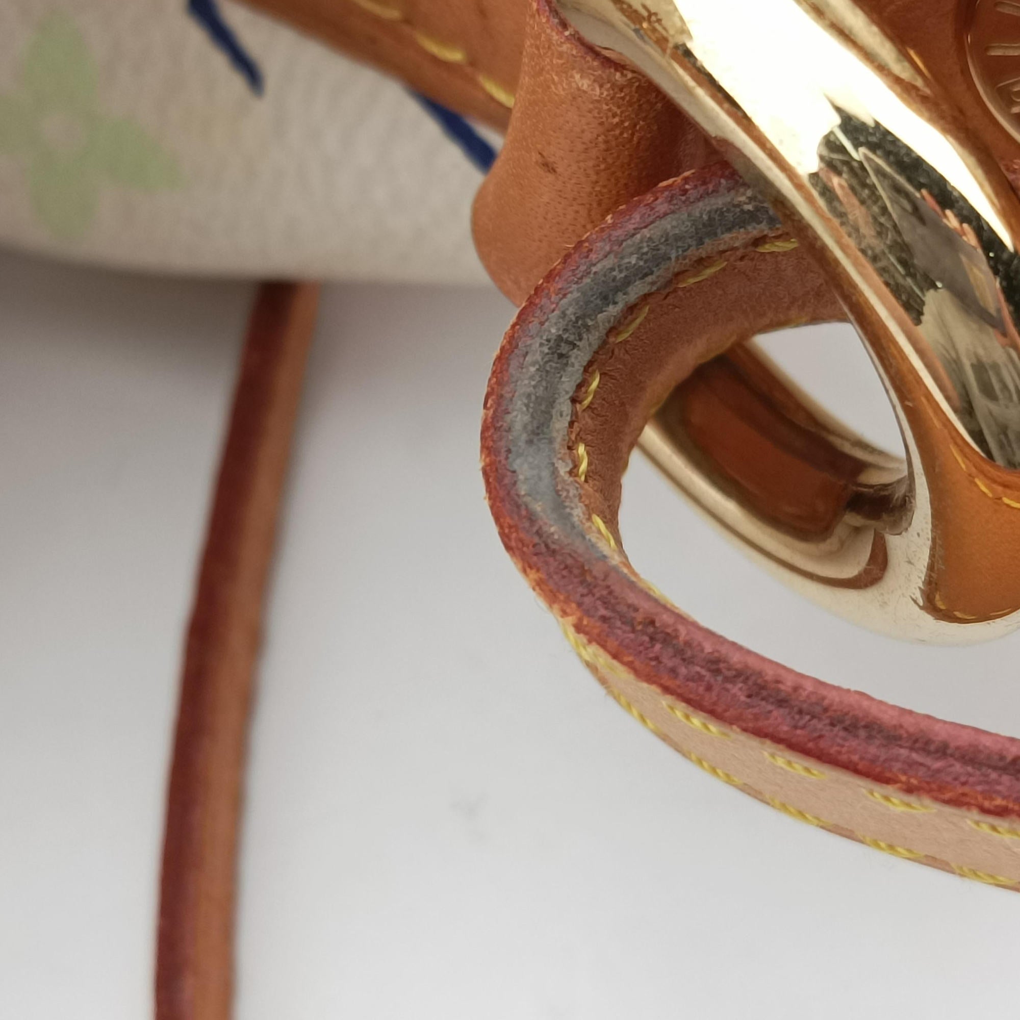 Secondhand Louis Vuitton Petit NOe white Monogram Multicolor M42229 shoulderbag | stylenewstar
