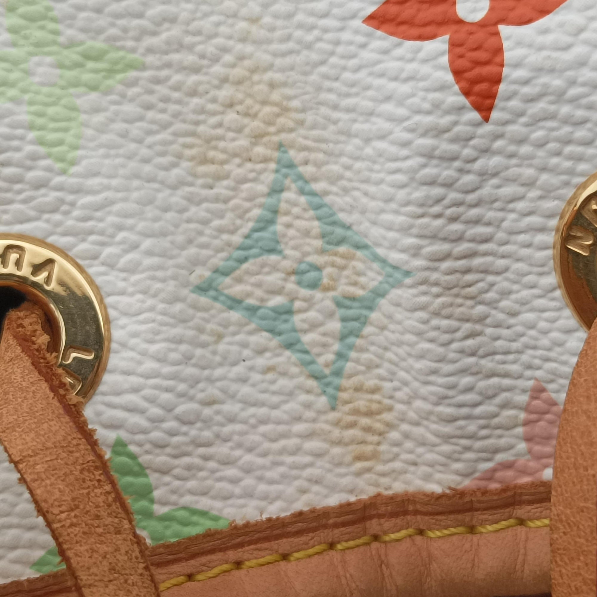 Secondhand Louis Vuitton Petit NOe white Monogram Multicolor M42229 shoulderbag | stylenewstar