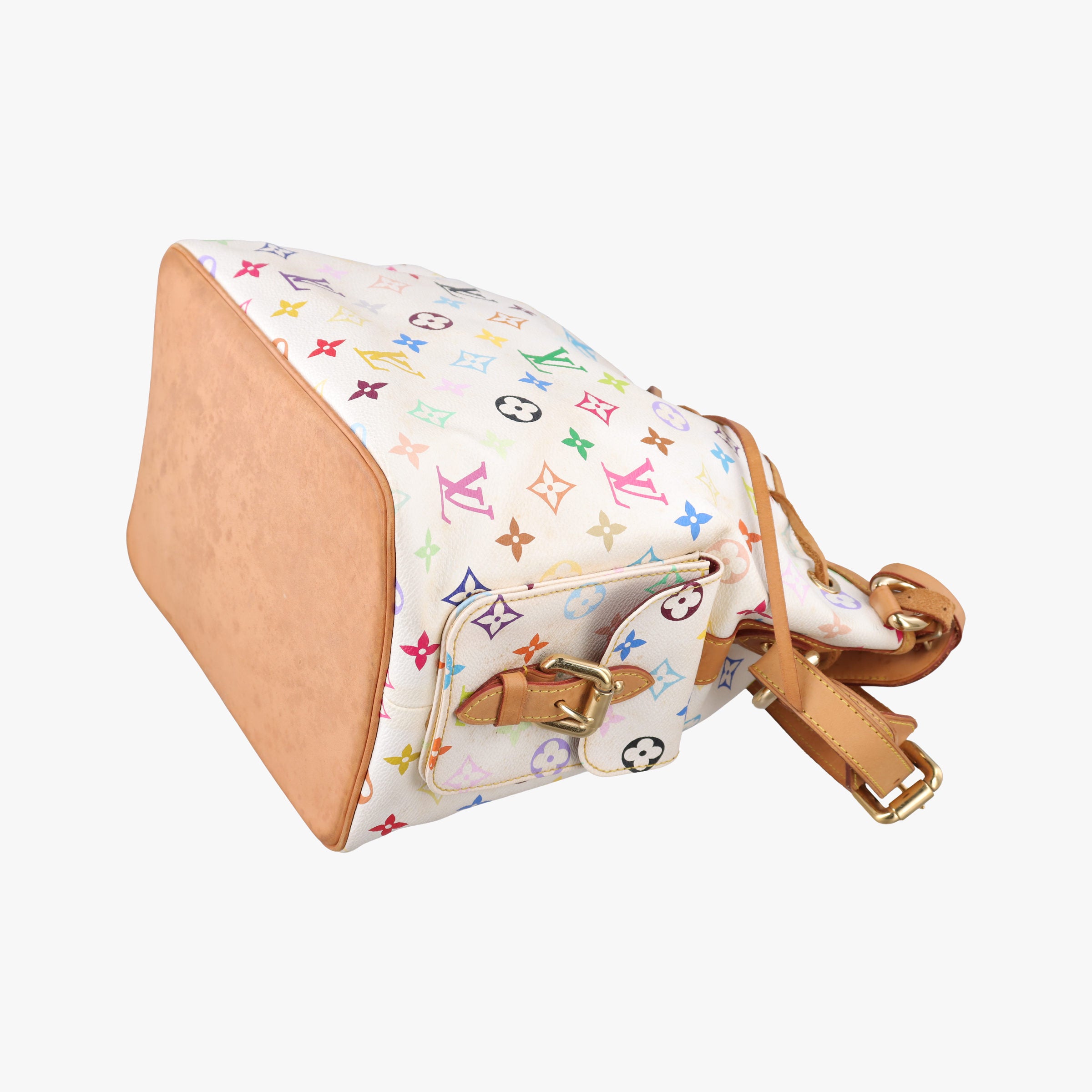 Secondhand Louis Vuitton Petit NOe white Monogram Multicolor M42229 shoulderbag | stylenewstar