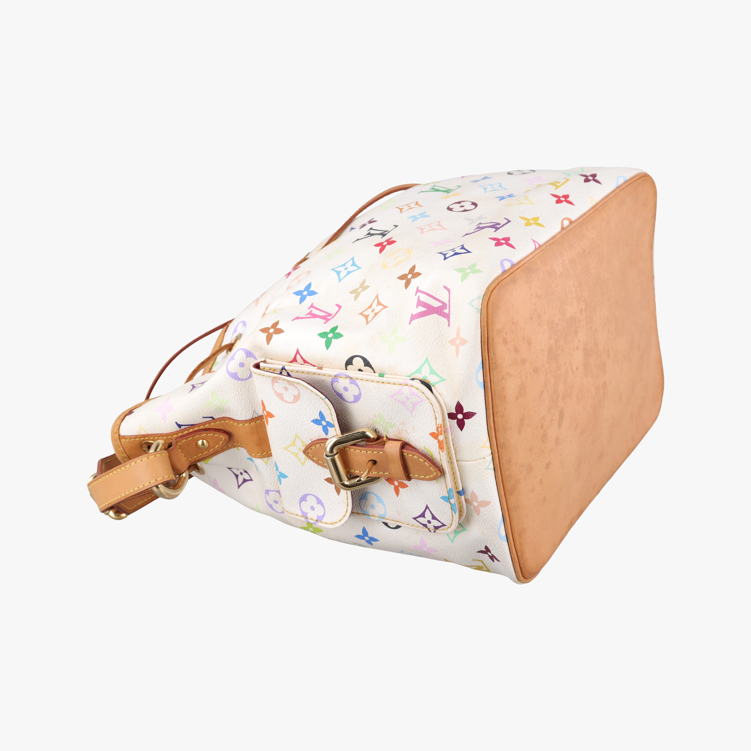 Secondhand Louis Vuitton Petit NOe white Monogram Multicolor M42229 shoulderbag | stylenewstar