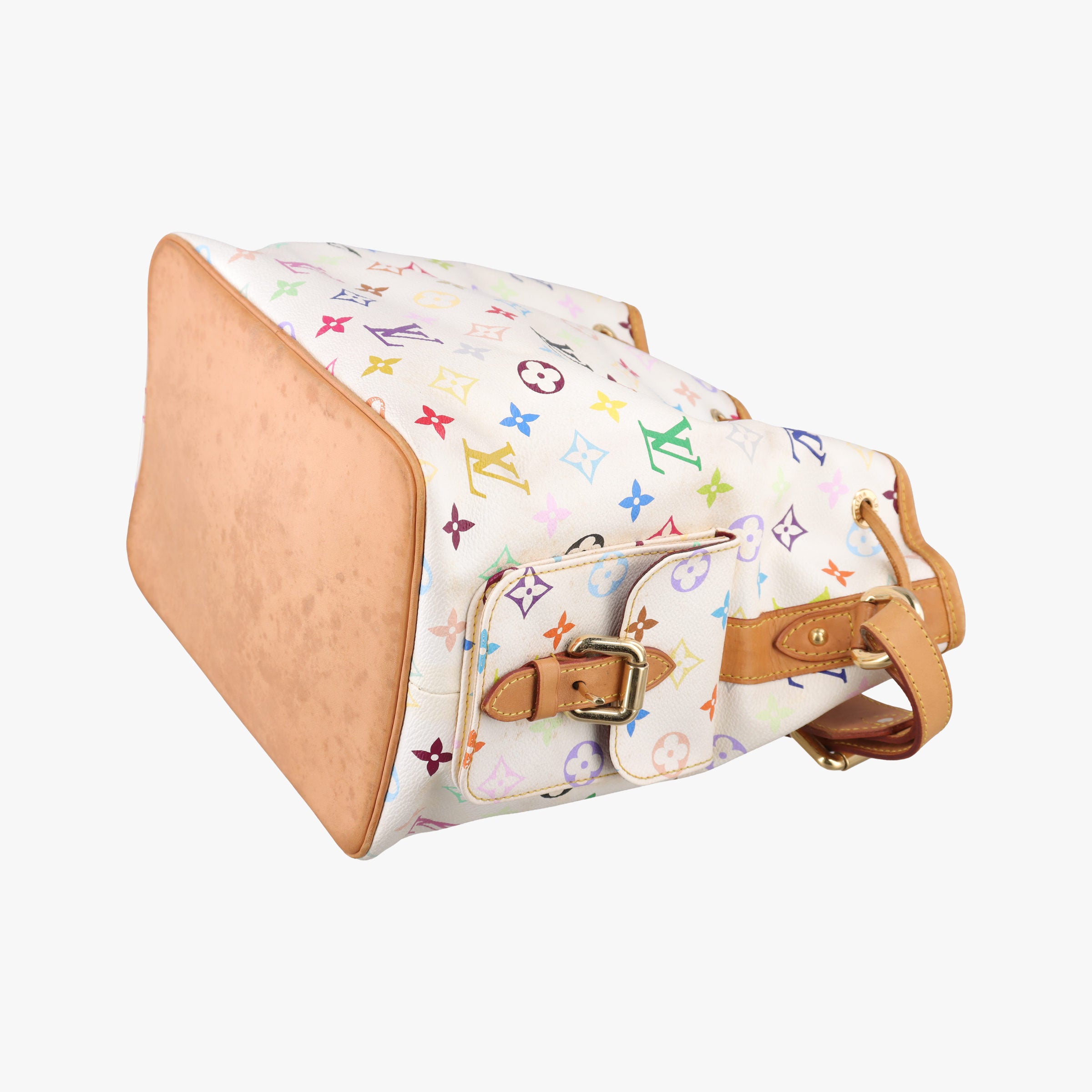 Secondhand Louis Vuitton Petit NOe white Monogram Multicolor M42229 shoulderbag | stylenewstar